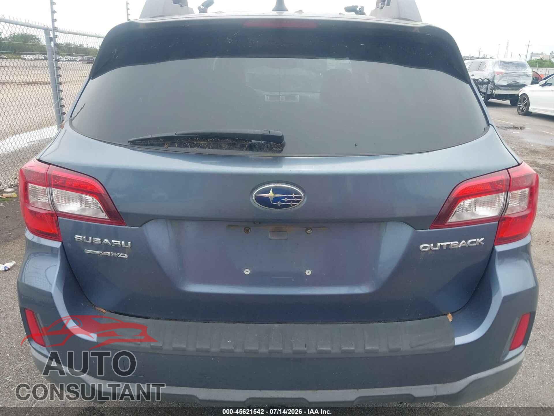 SUBARU OUTBACK 2016 - 4S4BSBLC4G3237907