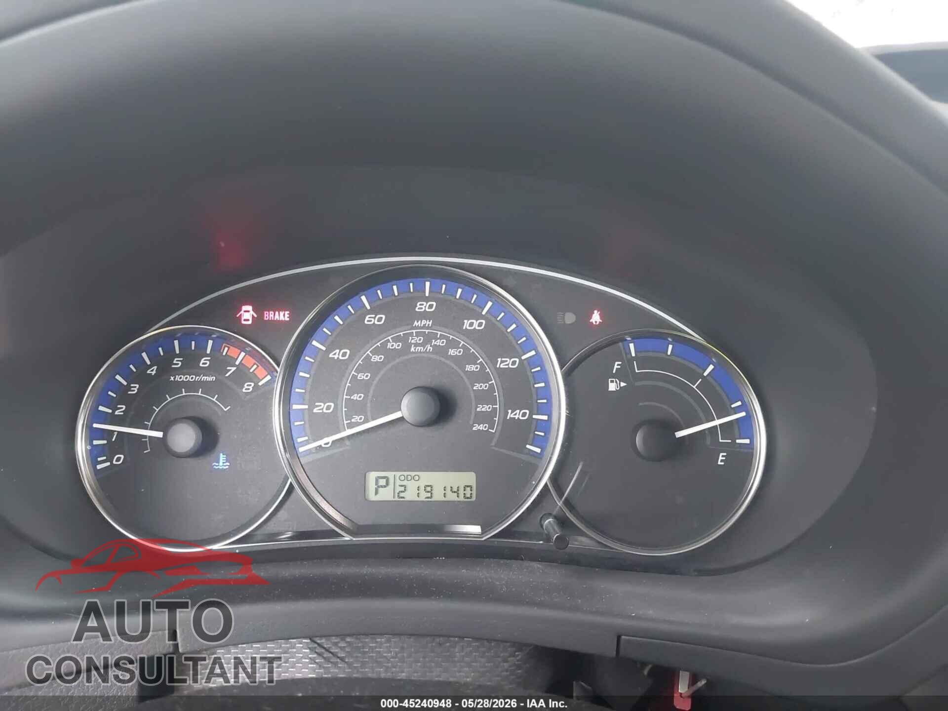 SUBARU FORESTER 2011 - JF2SHBDC8BH730939
