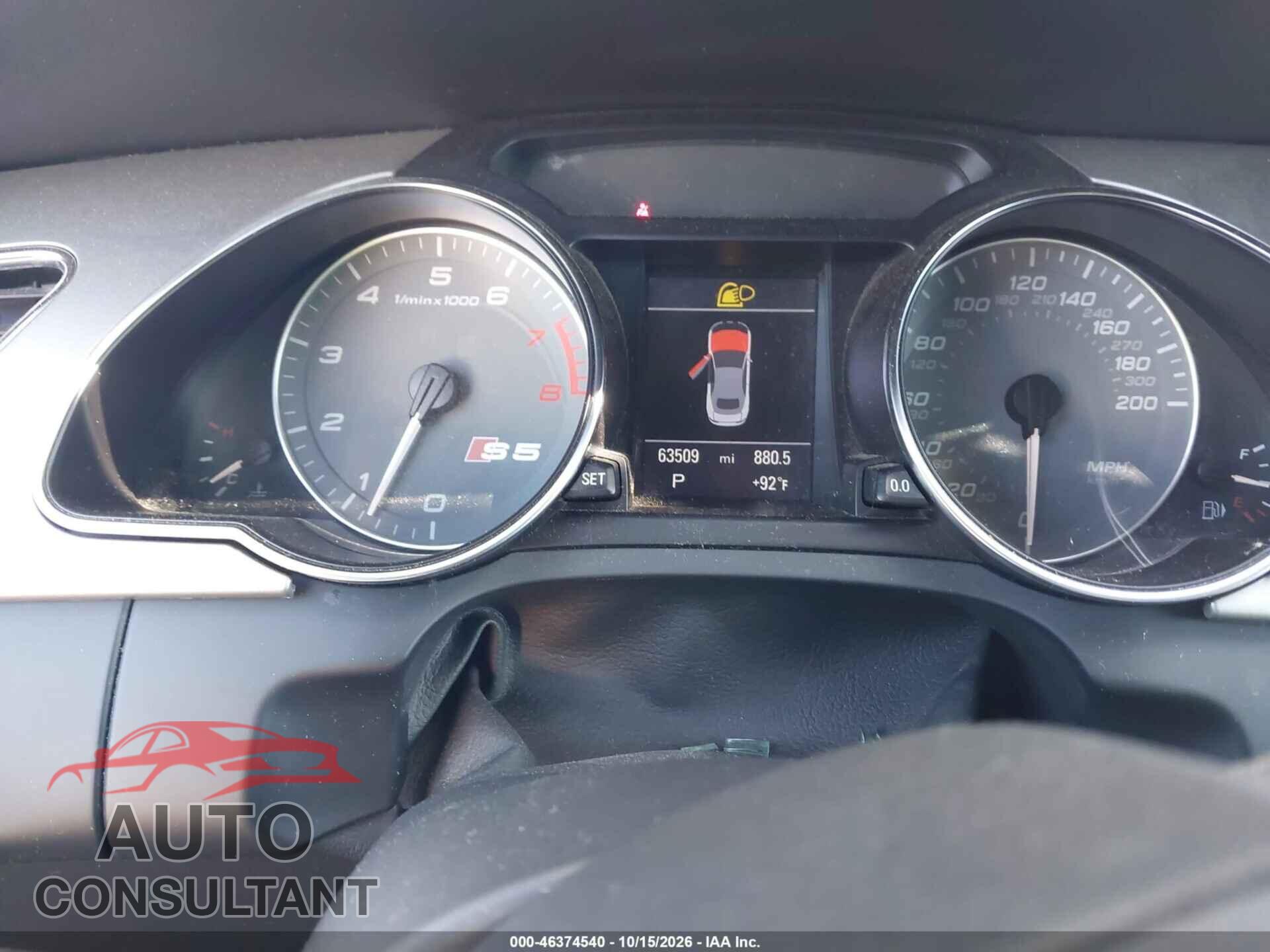 AUDI S5 2011 - WAUCGAFH0BN009912