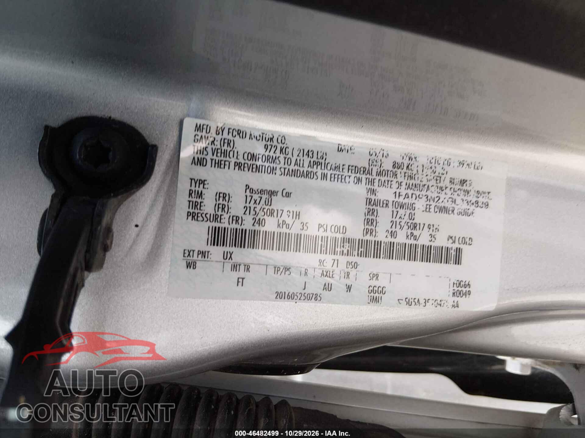 FORD FOCUS 2016 - 1FADP3N2XGL339839