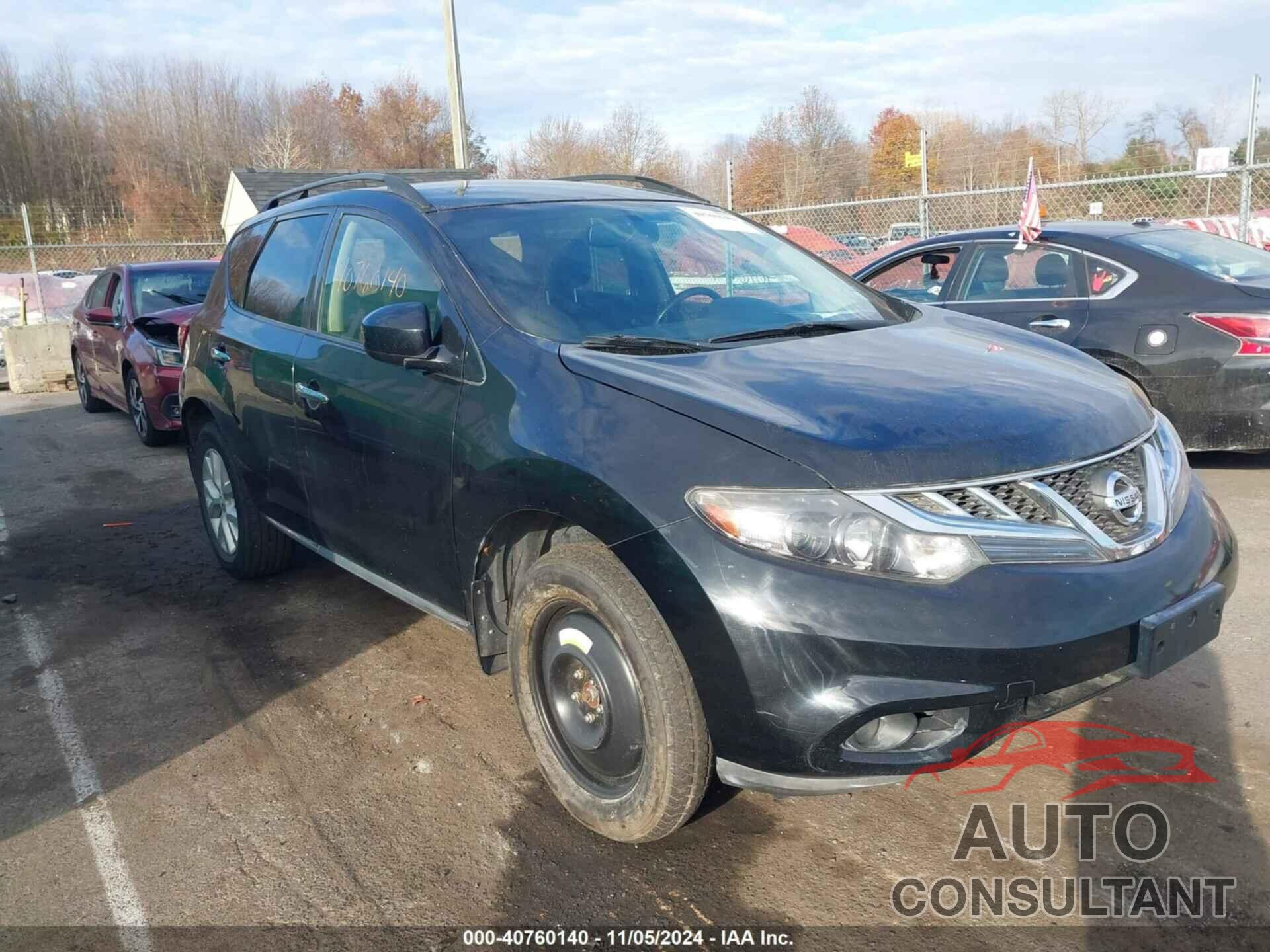 NISSAN MURANO 2013 - JN8AZ1MW0DW320487