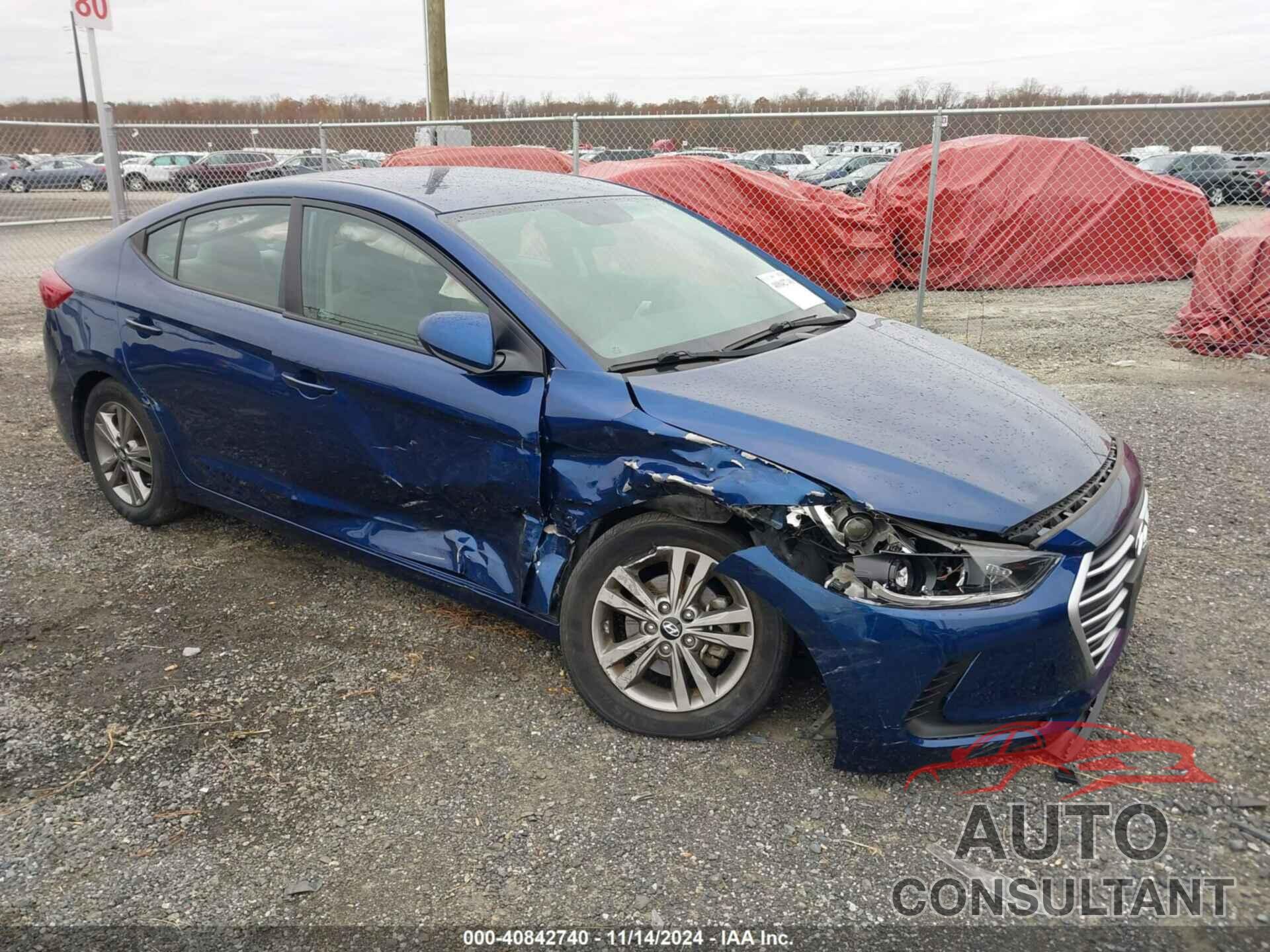 HYUNDAI ELANTRA 2018 - 5NPD84LFXJH270536