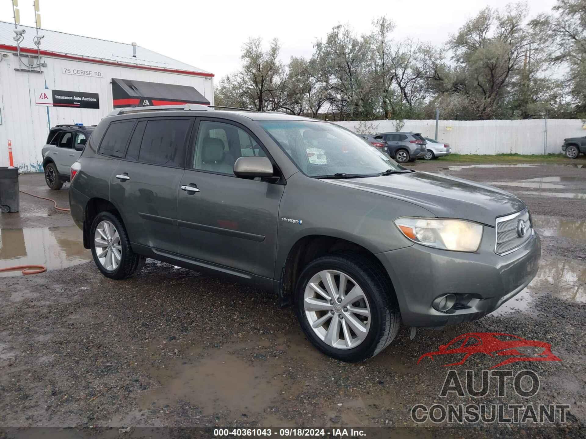 TOYOTA HIGHLANDER HYBRID 2009 - JTEEW44A292028572