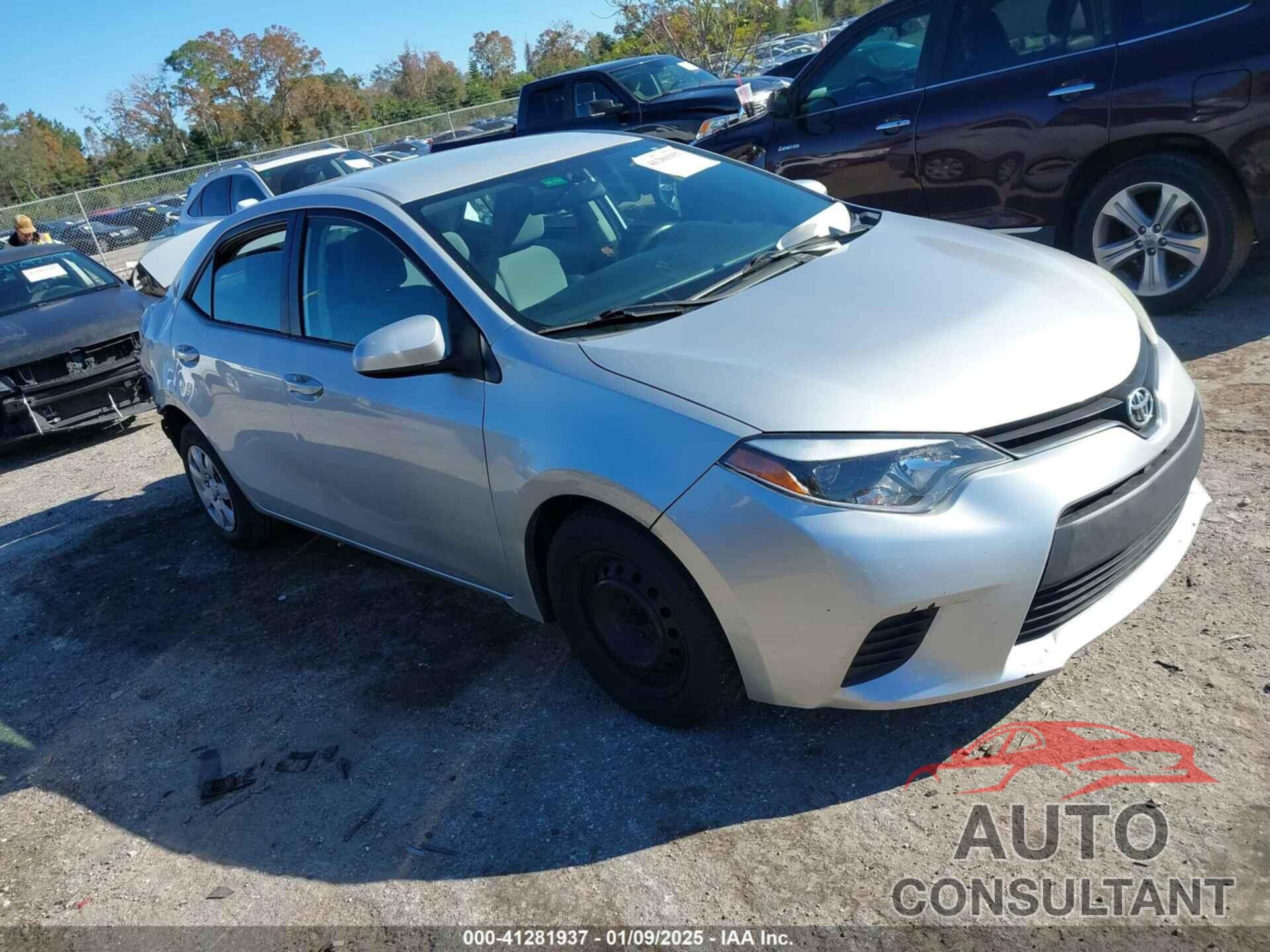 TOYOTA COROLLA 2015 - 2T1BURHE1FT292516