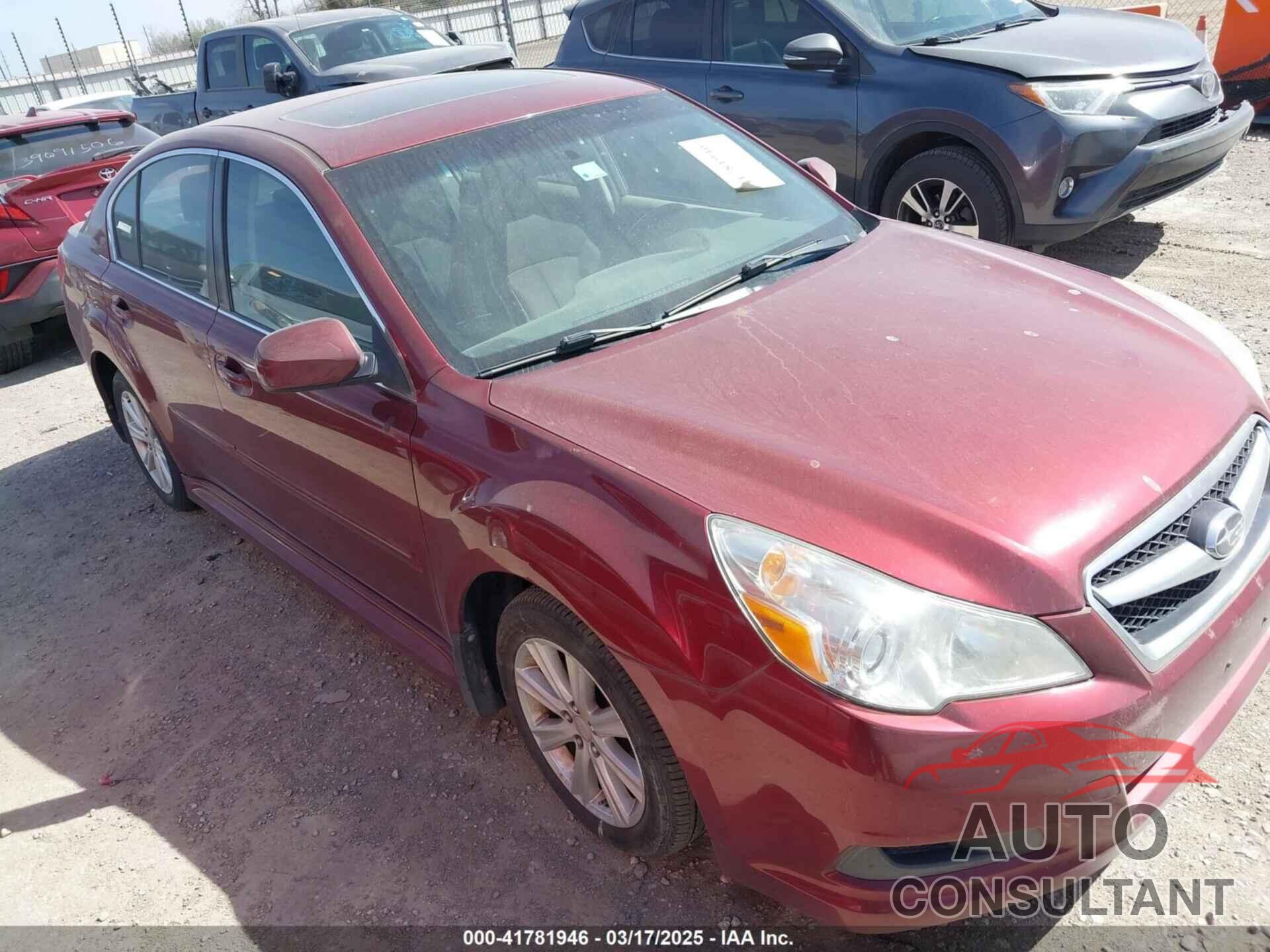 SUBARU LEGACY 2012 - 4S3BMCG62C3032296