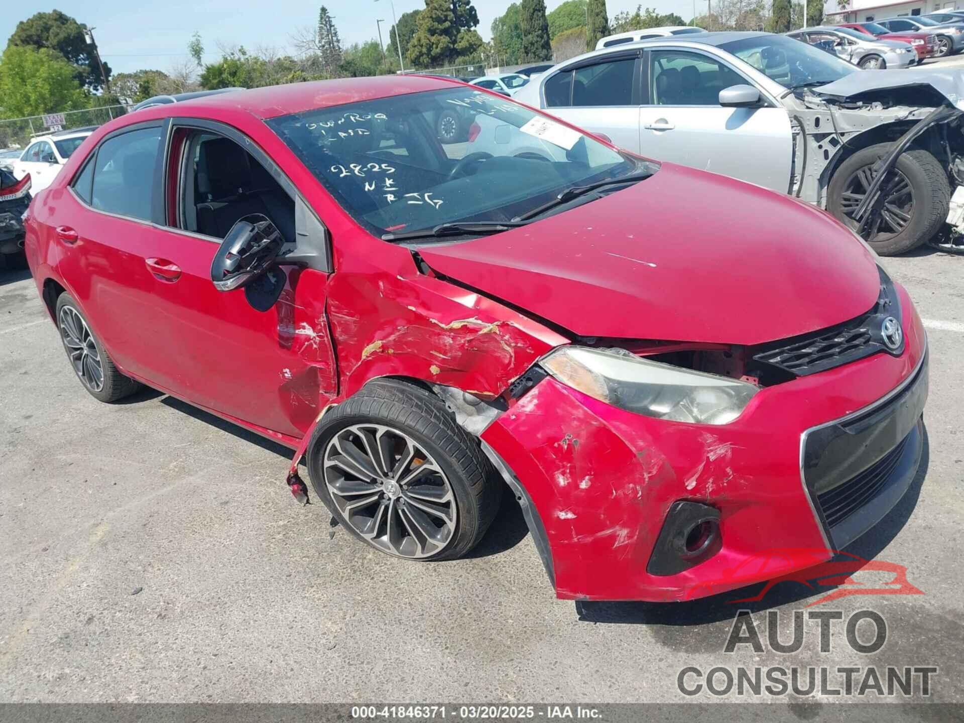 TOYOTA COROLLA 2016 - 5YFBURHE8GP373112