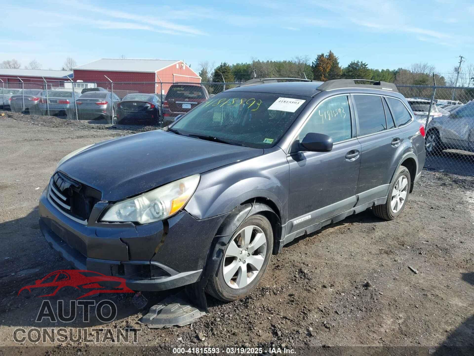 SUBARU OUTBACK 2011 - 4S4BRBCC4B3432054