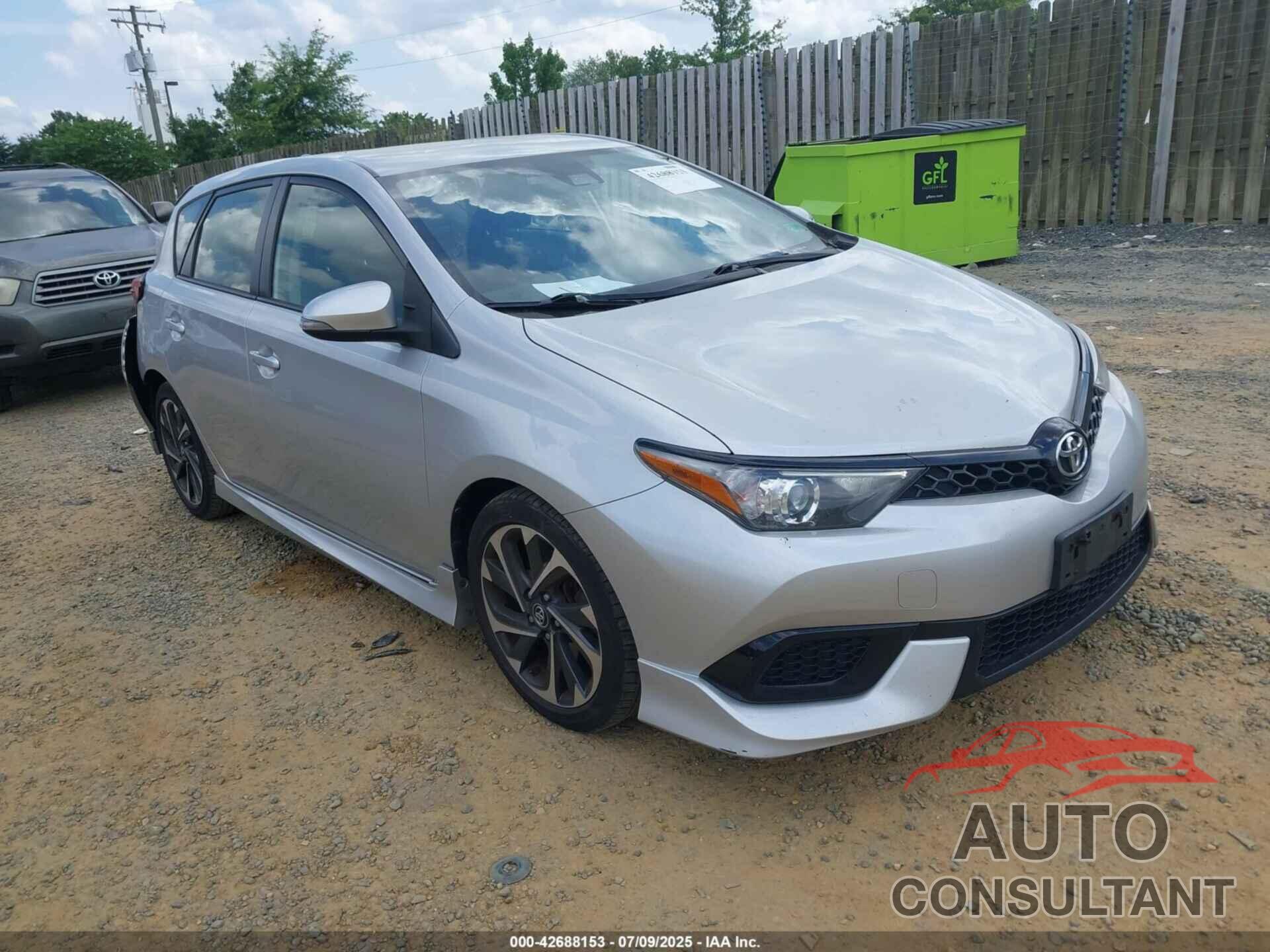 TOYOTA COROLLA IM 2018 - JTNKARJE7JJ572355