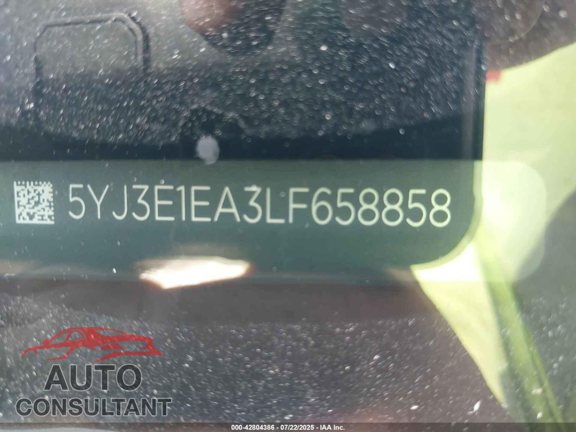TESLA MODEL 3 2020 - 5YJ3E1EA3LF658858