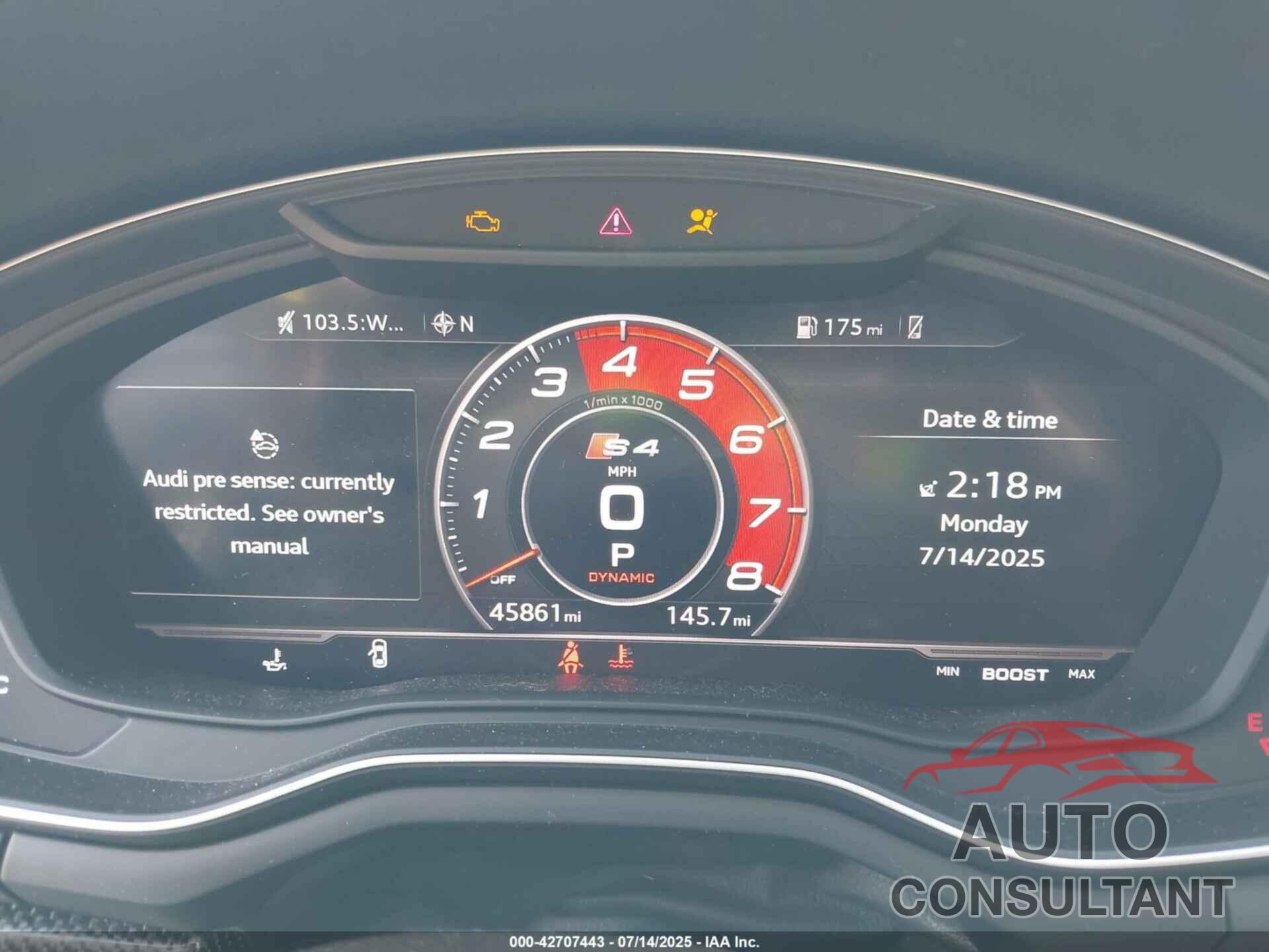 AUDI S4 2018 - WAUC4AF45JA002921