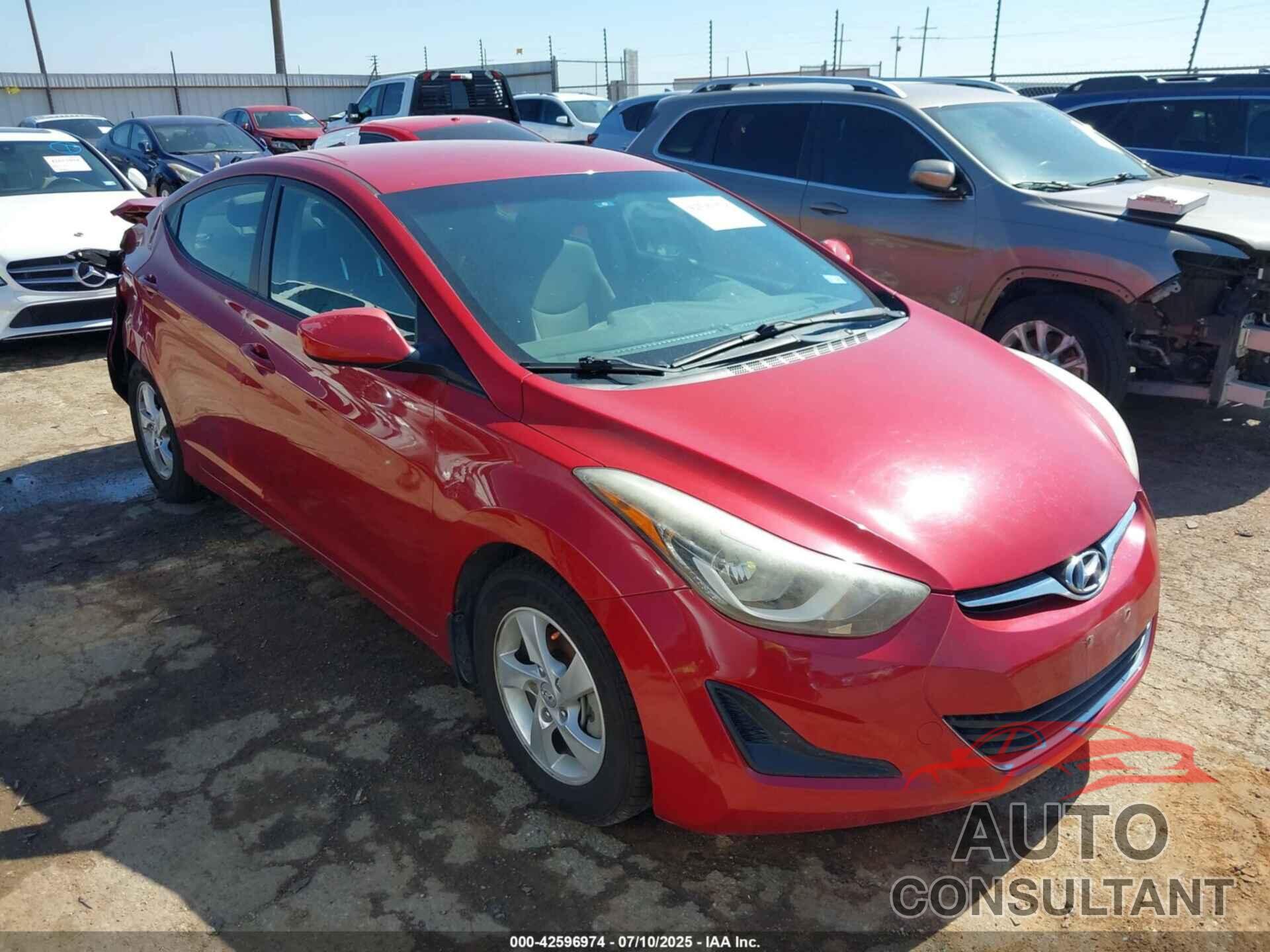 HYUNDAI ELANTRA 2014 - KMHDH4AE4EU205117
