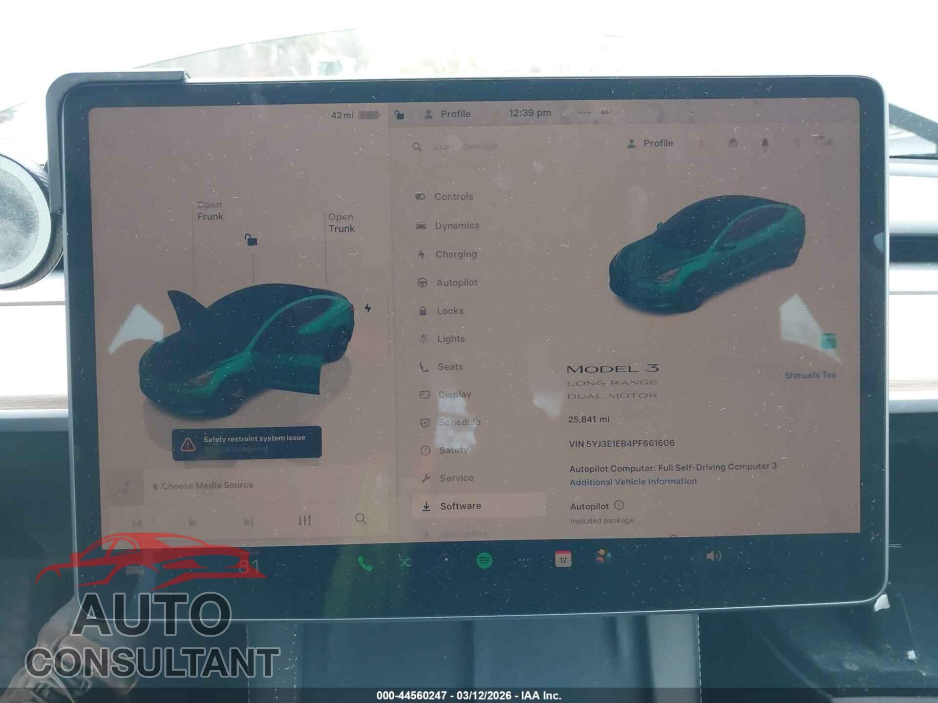 TESLA MODEL 3 2023 - 5YJ3E1EB4PF661606