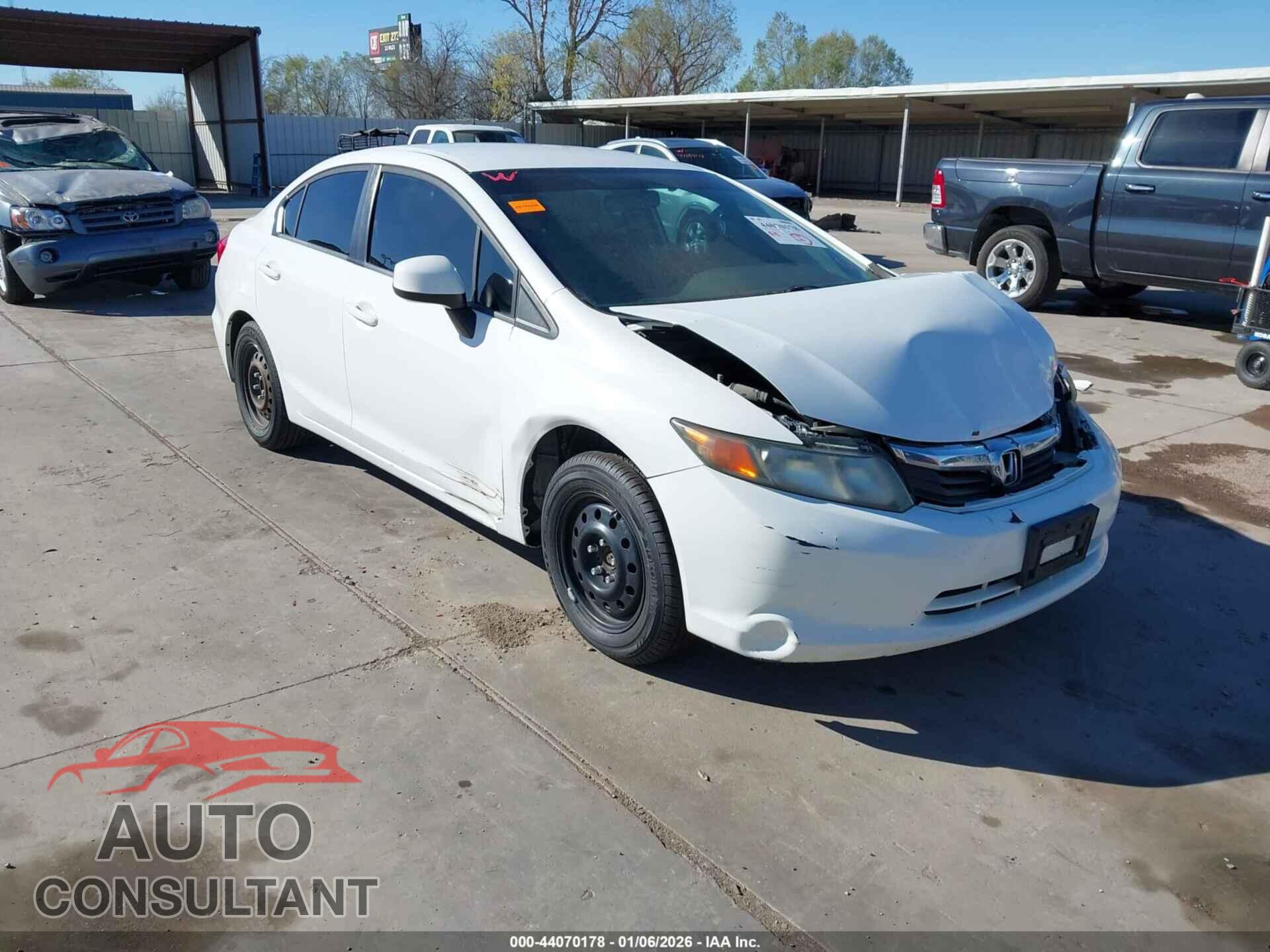 HONDA CIVIC 2012 - 2HGFB2F54CH609905