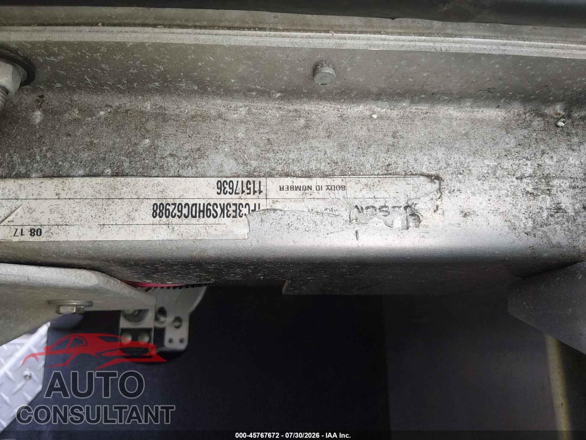 FORD E-350 STRIPPED 2017 - 1FC3E3KS9HDC62988