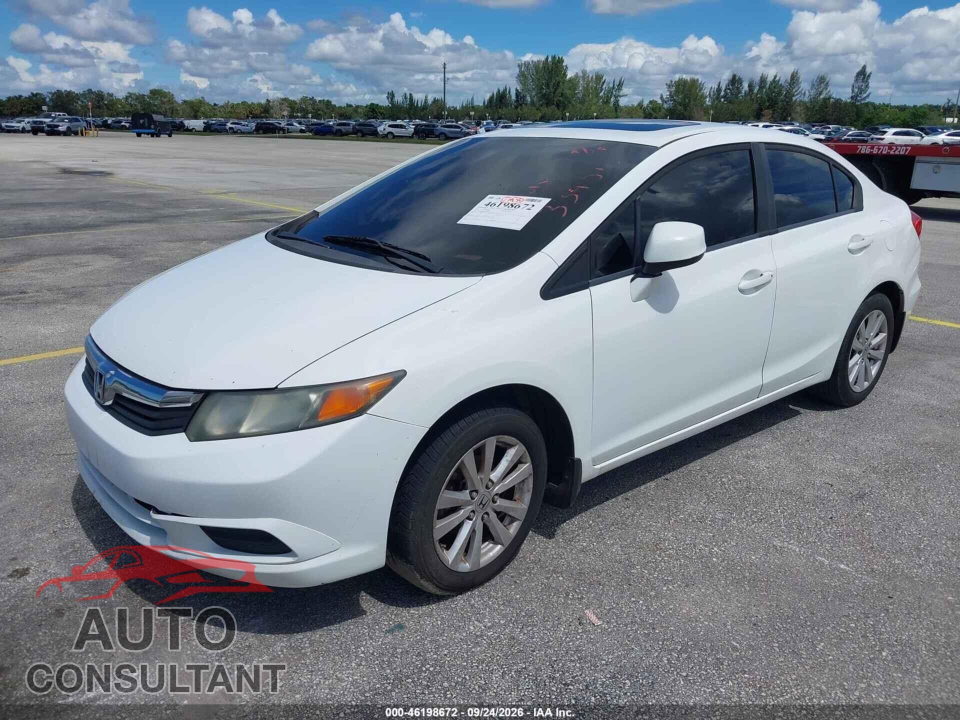 HONDA CIVIC SDN 2012 - 2HGFB2F86CH334516