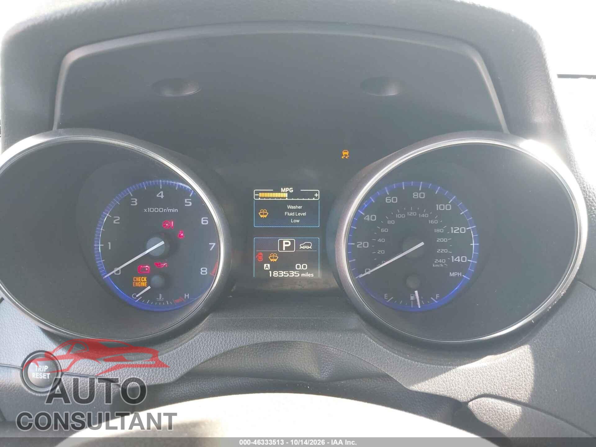SUBARU OUTBACK 2015 - 4S4BSAJC2F3327407