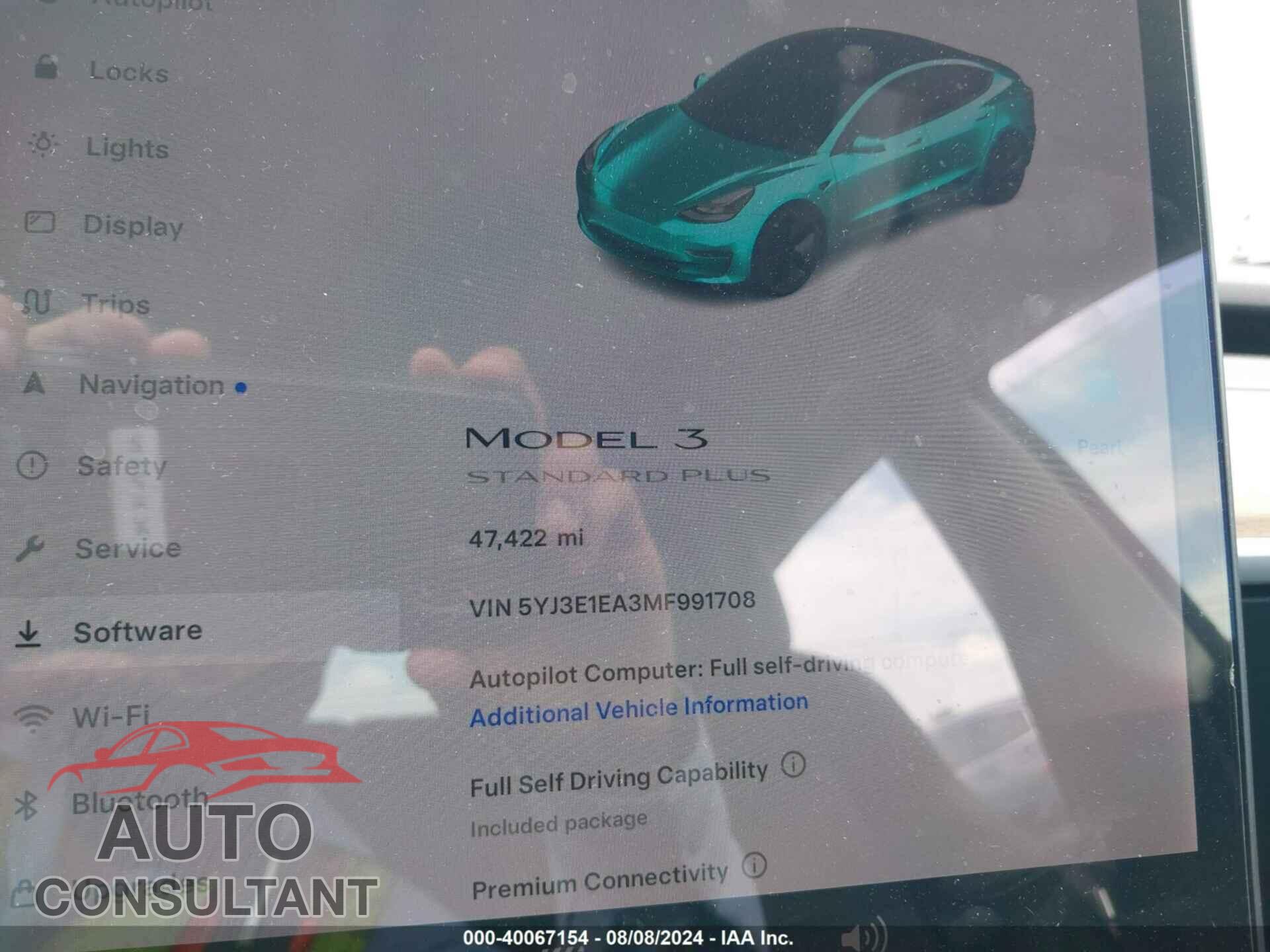 TESLA MODEL 3 2021 - 5YJ3E1EA3MF991708