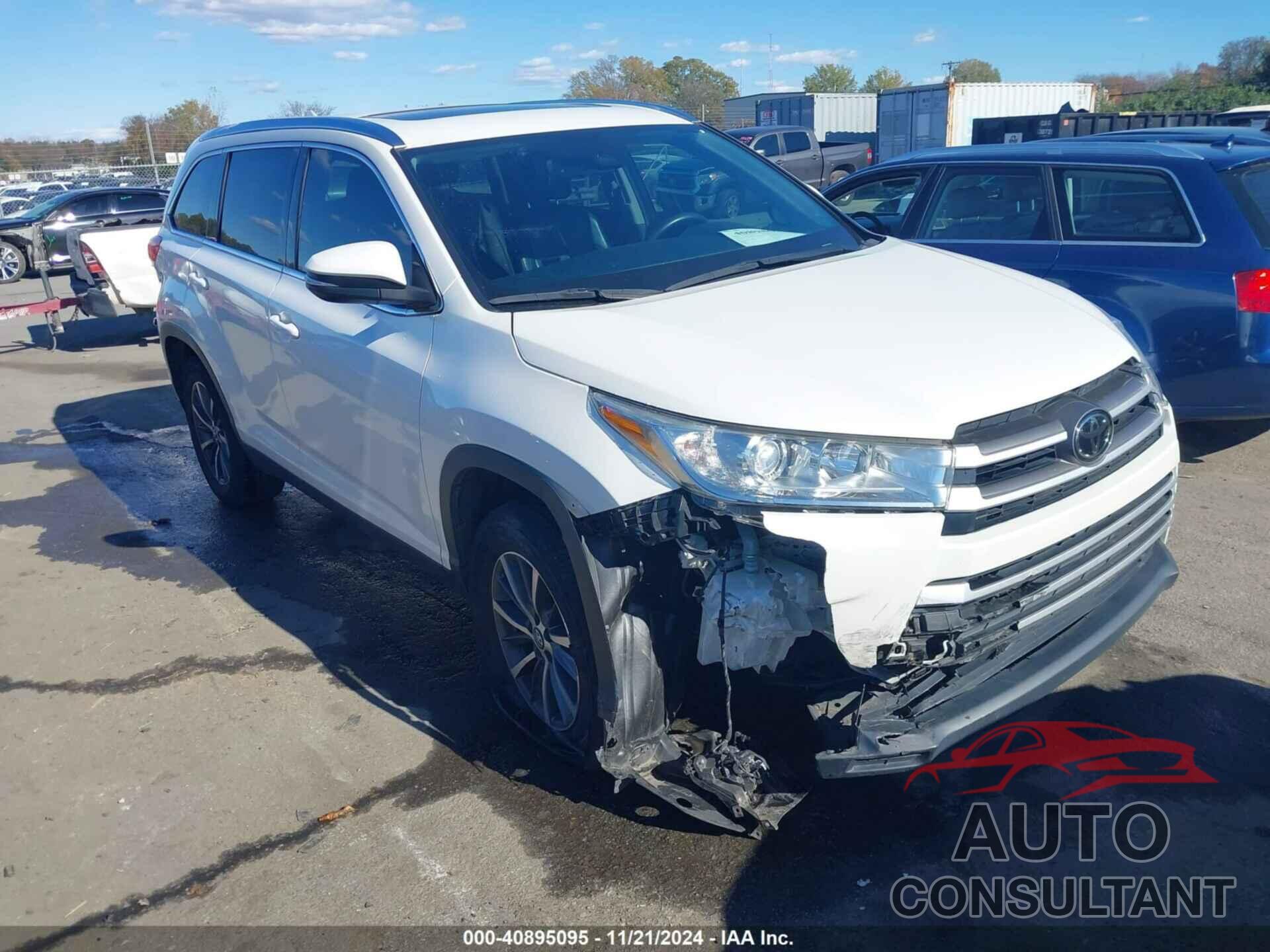 TOYOTA HIGHLANDER 2019 - 5TDKZRFH7KS306094