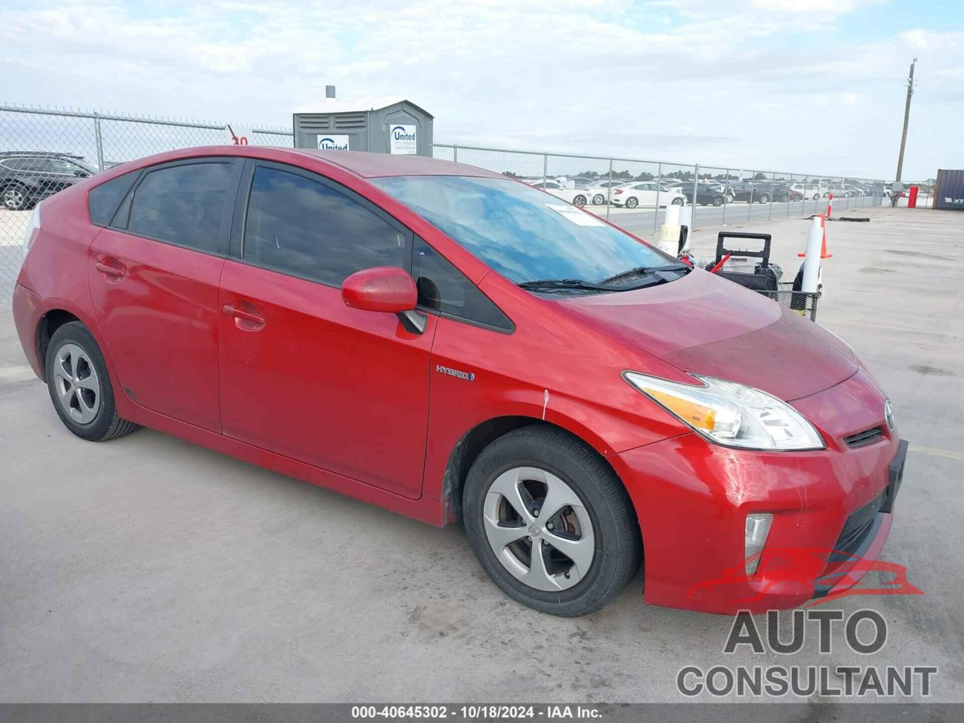 TOYOTA PRIUS 2013 - JTDKN3DU9D1634108