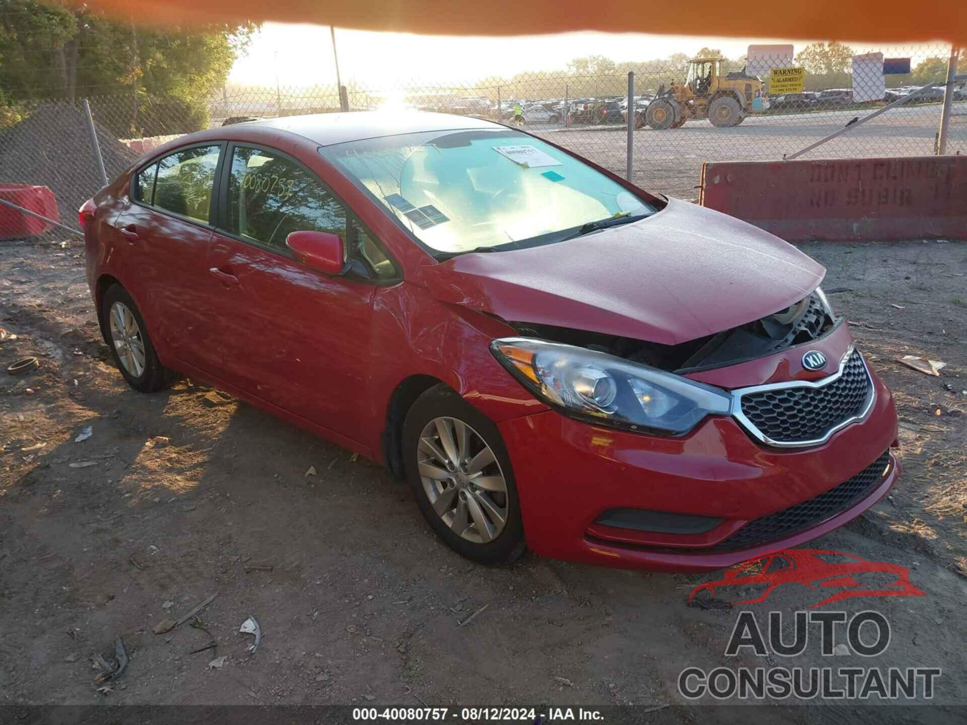 KIA FORTE 2016 - KNAFX4A67G5480225