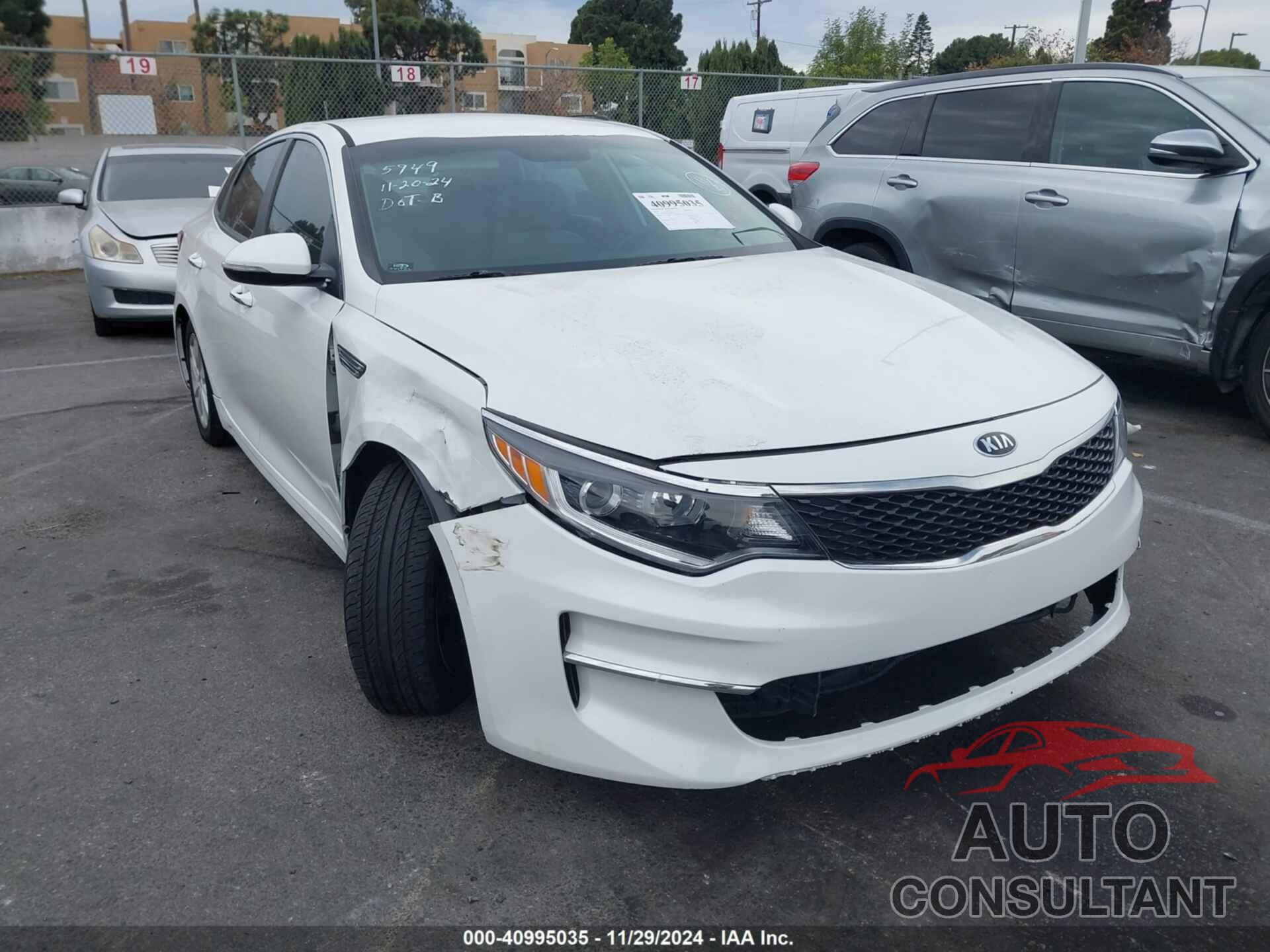 KIA OPTIMA 2016 - KNAGT4L35G5086337