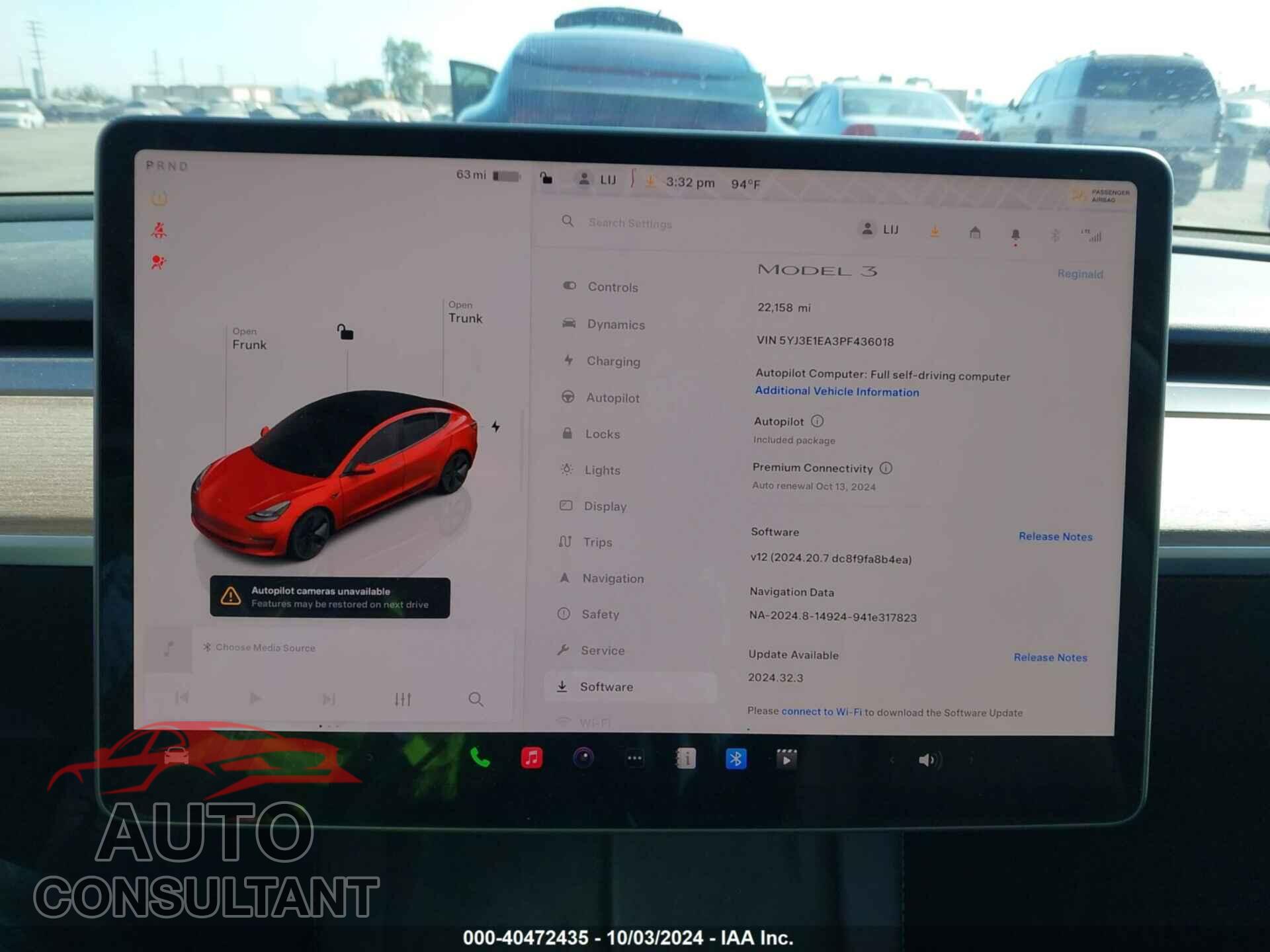 TESLA MODEL 3 2023 - 5YJ3E1EA3PF436018
