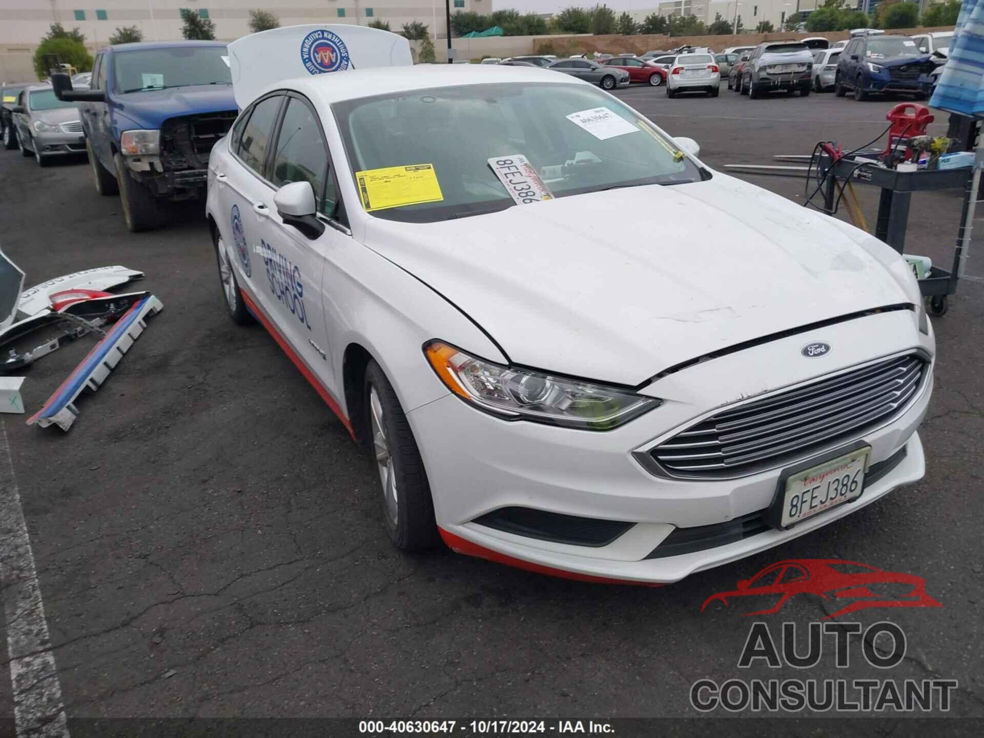 FORD FUSION HYBRID 2018 - 3FA6P0UU2JR214191