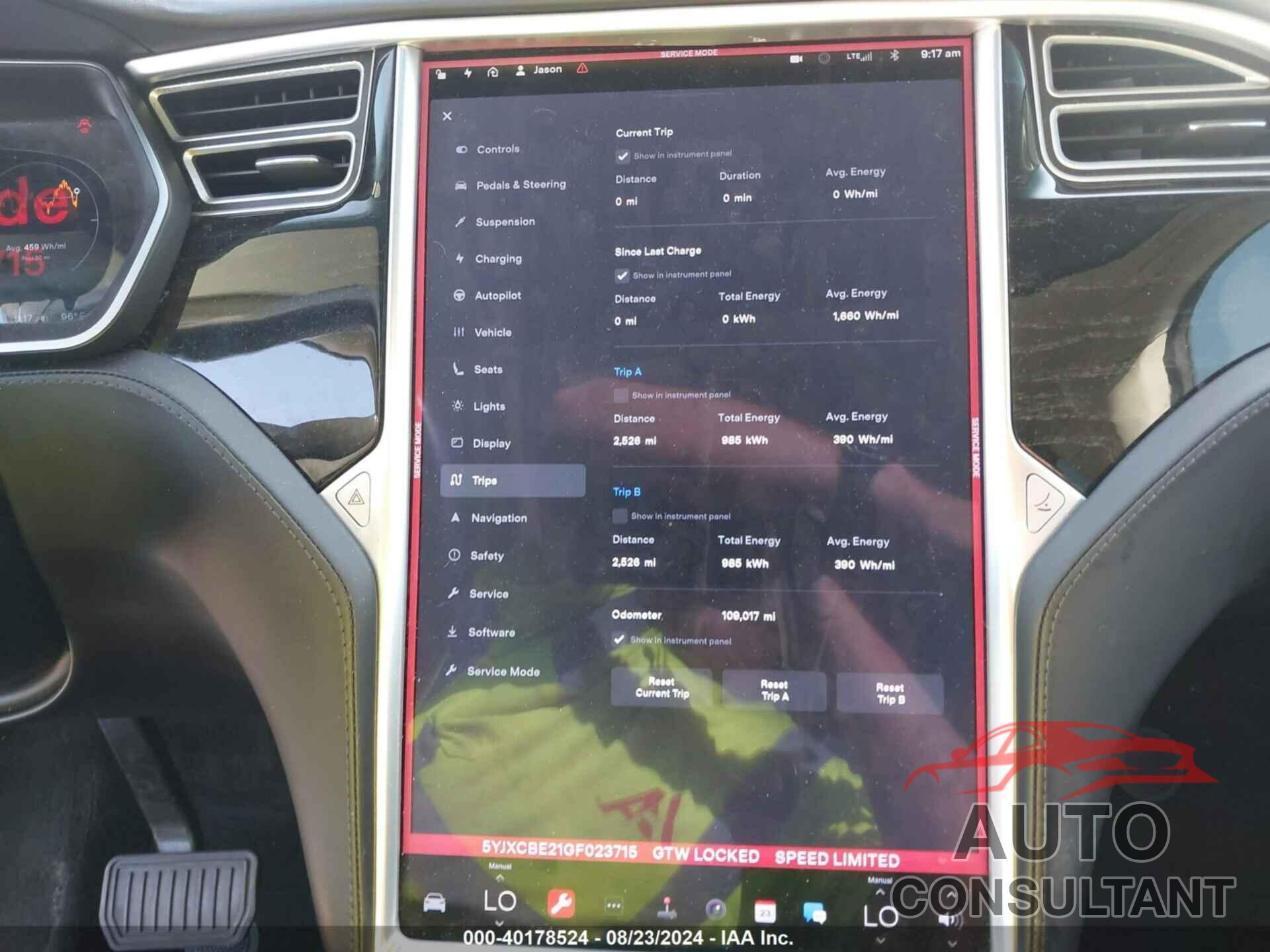 TESLA MODEL X 2016 - 5YJXCBE21GF023715