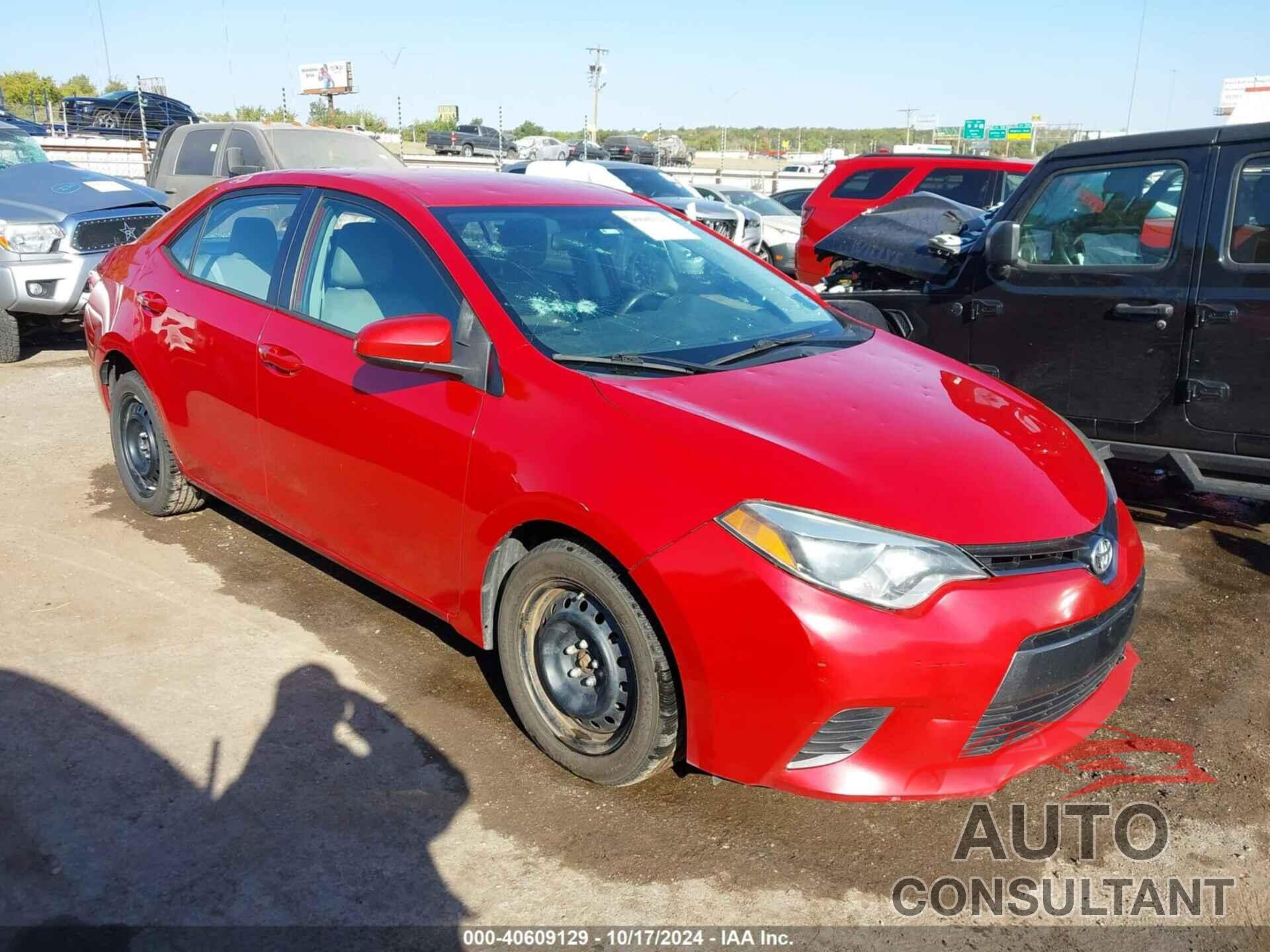 TOYOTA COROLLA 2016 - 2T1BURHE7GC607613
