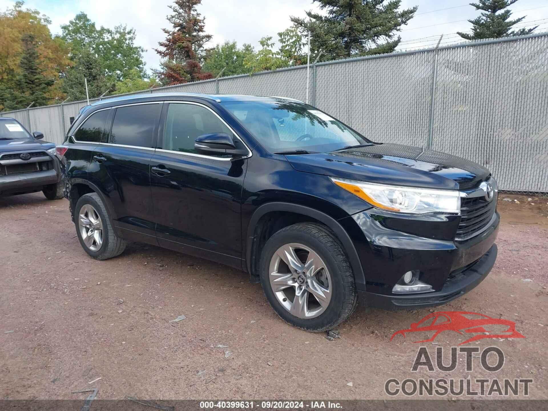 TOYOTA HIGHLANDER 2016 - 5TDDKRFHXGS330149