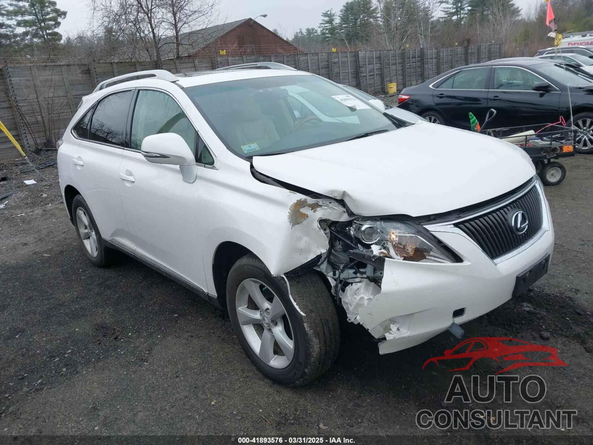 LEXUS RX 350 2012 - 2T2BK1BA4CC132148