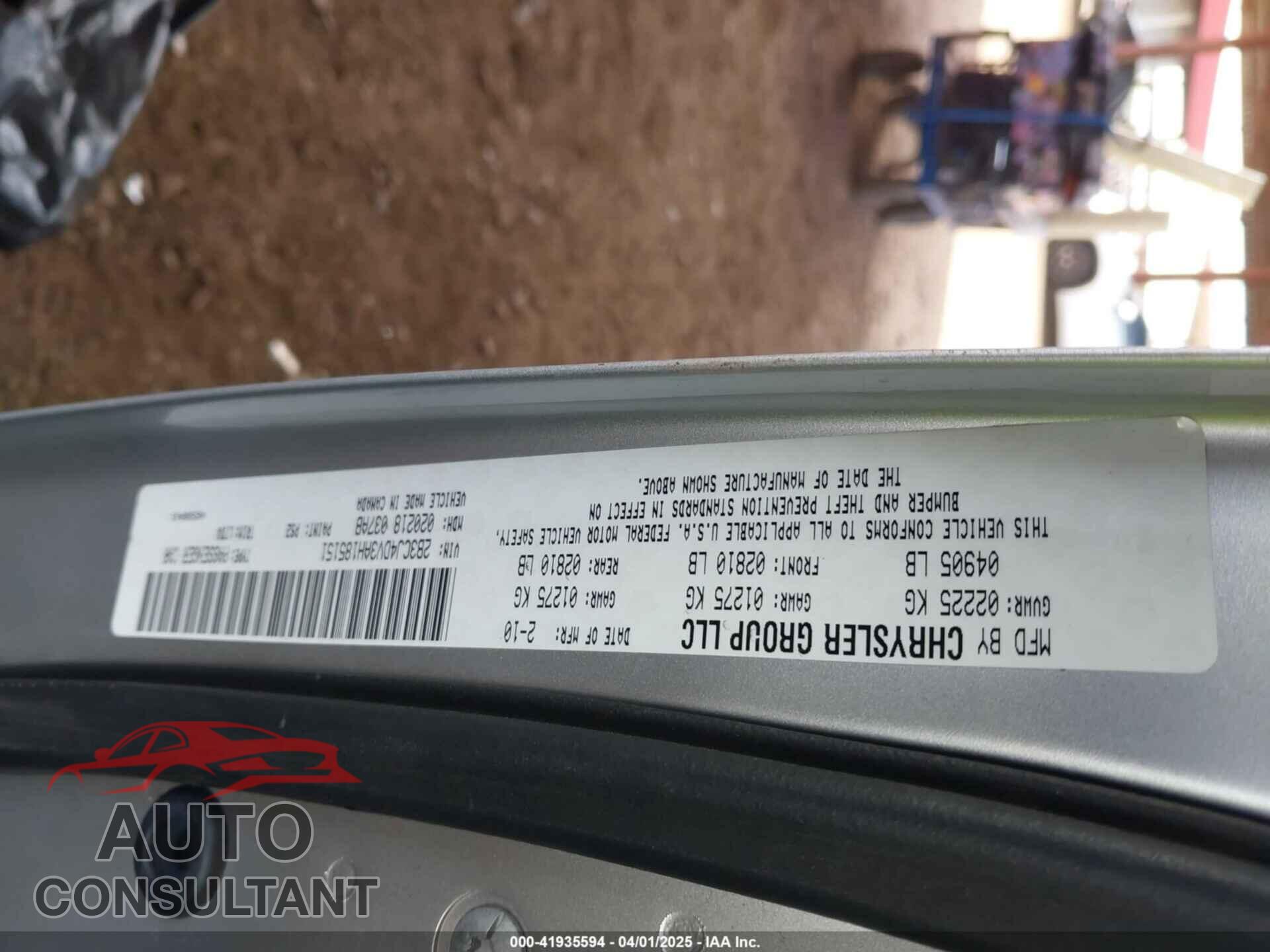 DODGE CHALLENGER 2010 - 2B3CJ4DV3AH185151