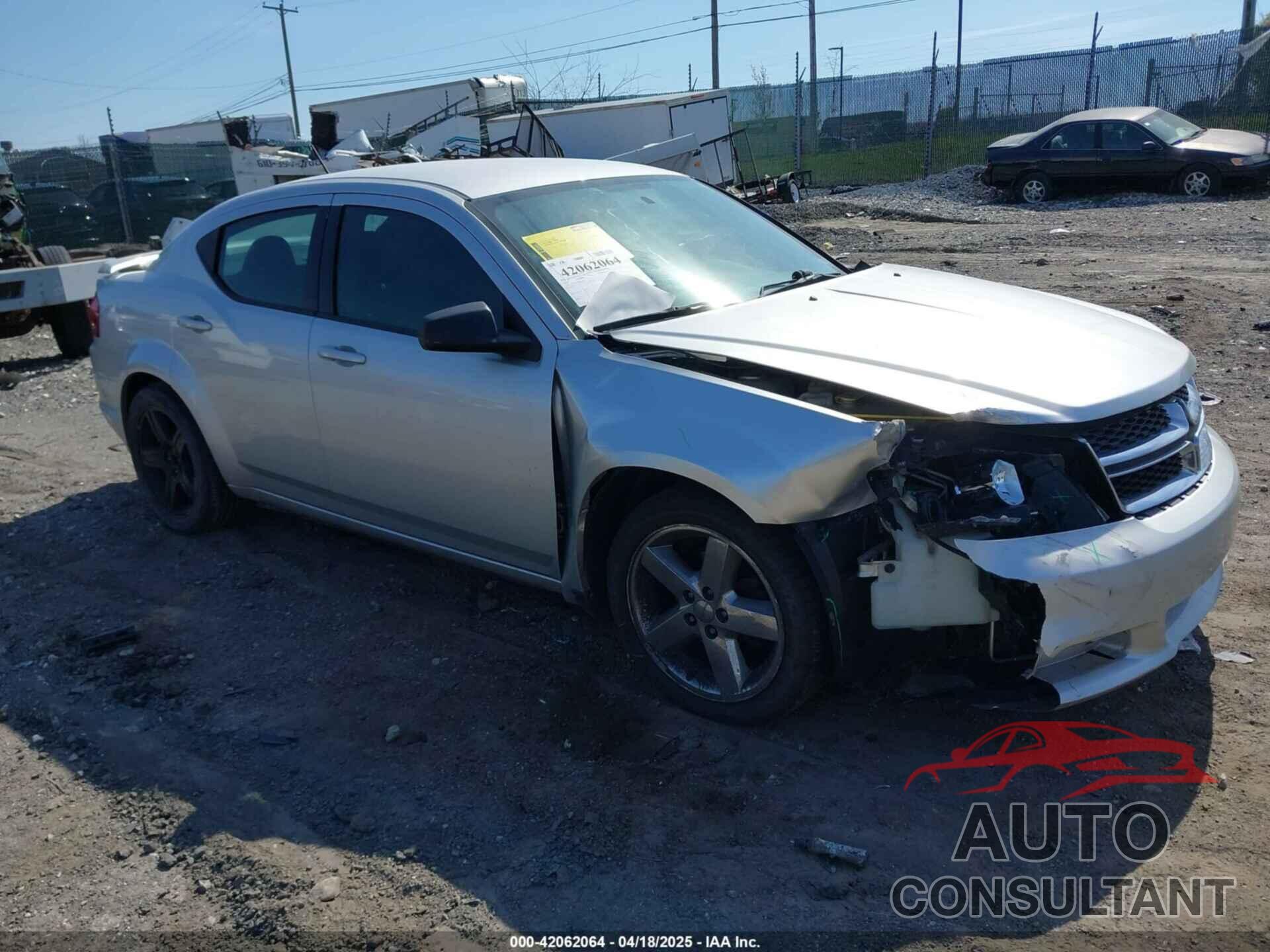 DODGE AVENGER 2012 - 1C3CDZAB6CN147327