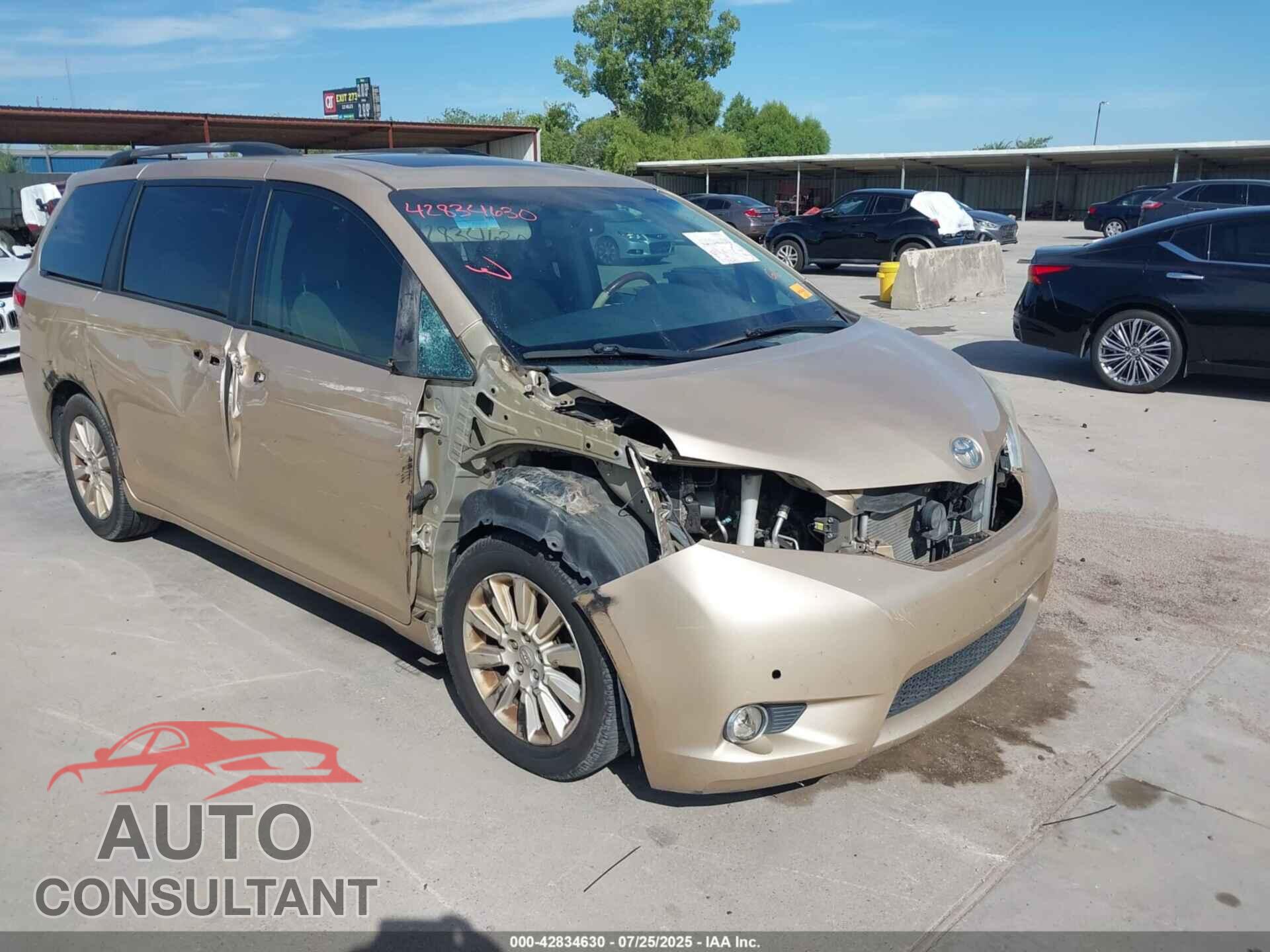 TOYOTA SIENNA 2012 - 5TDYK3DC7CS216996