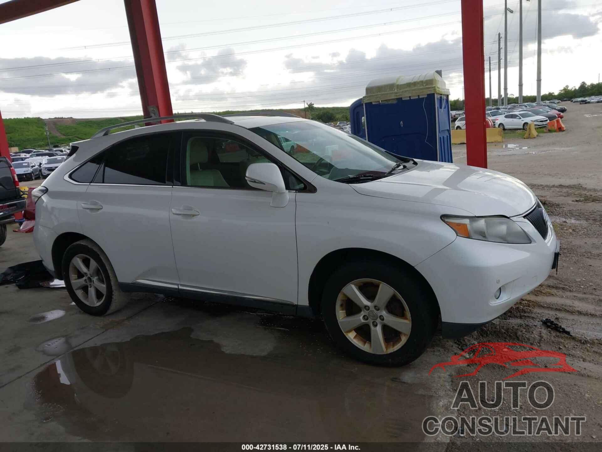 LEXUS RX 350 2010 - 2T2BK1BA5AC009195