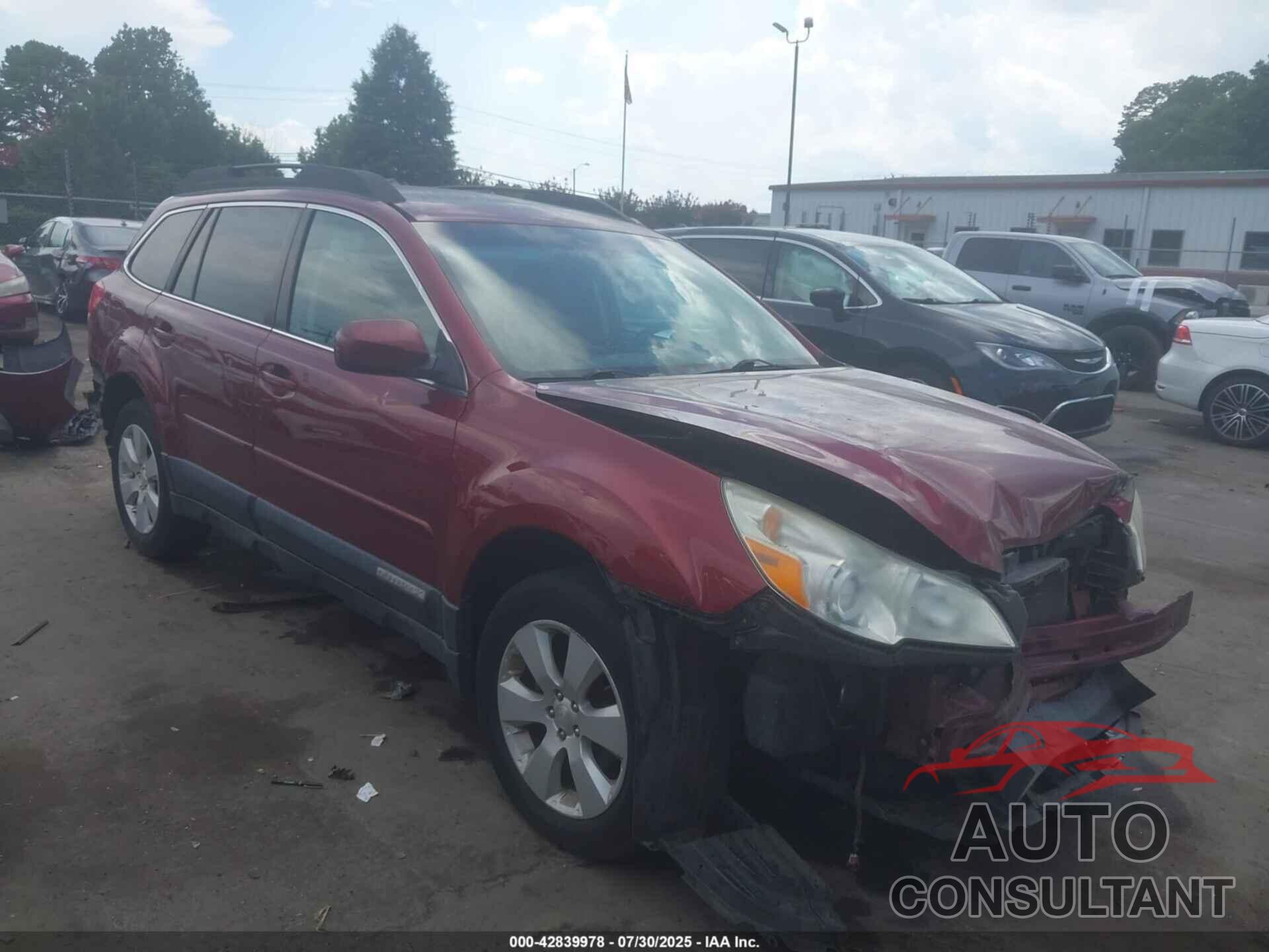 SUBARU OUTBACK 2012 - 4S4BRBGC6C3286753
