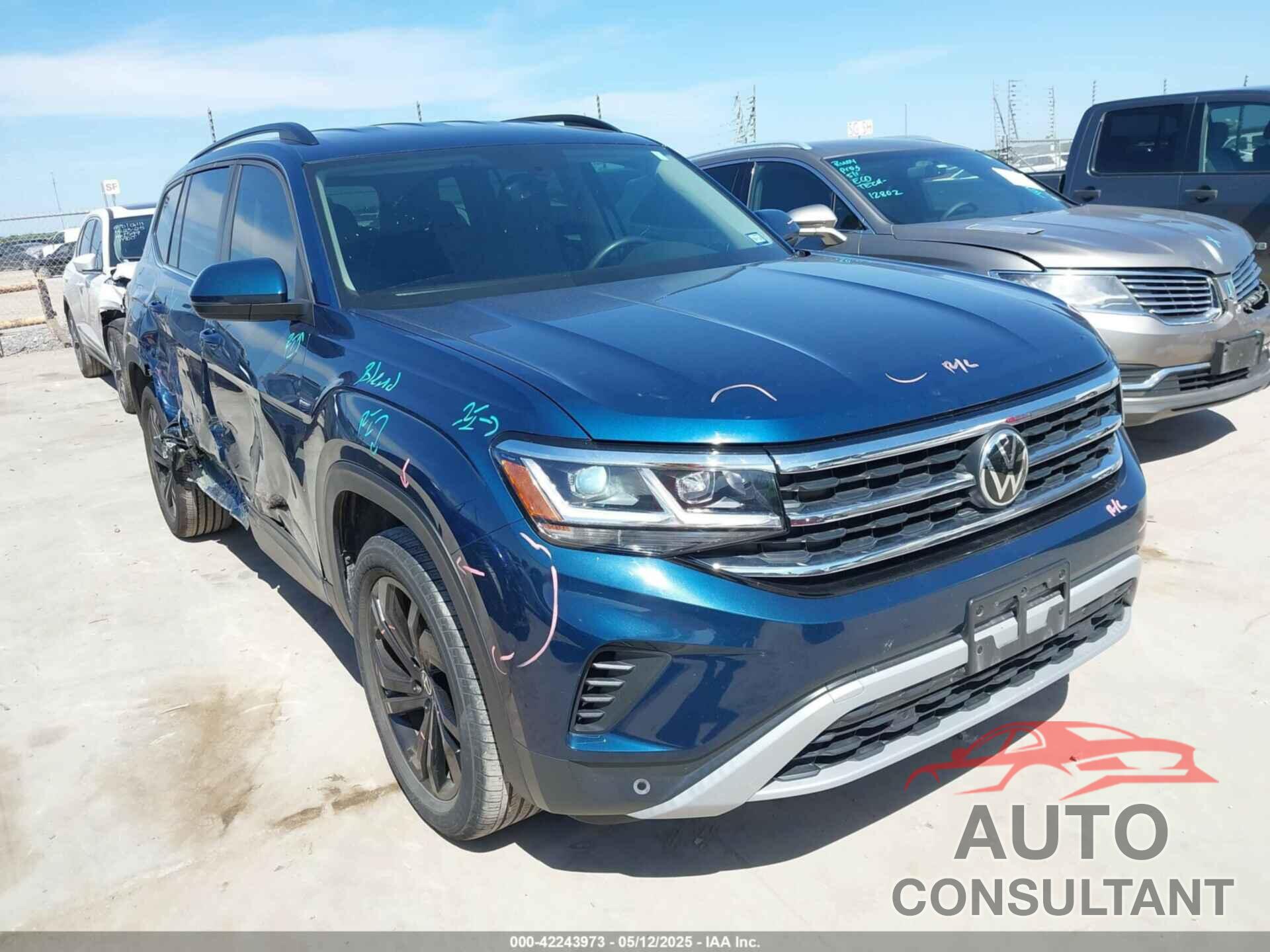 VOLKSWAGEN ATLAS 2022 - 1V2WP2CA2NC527645