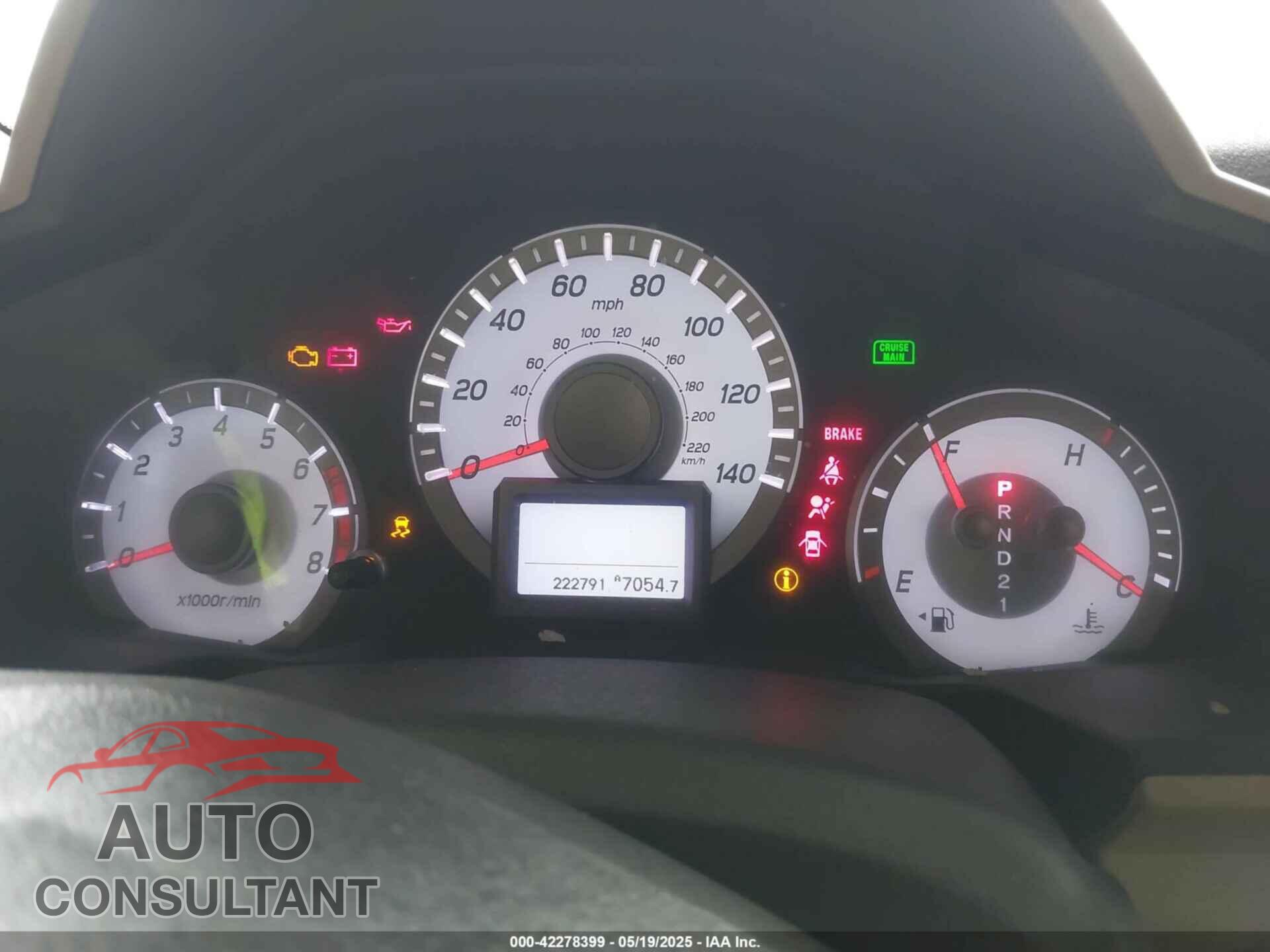 HONDA PILOT 2012 - 5FNYF4H95CB031309