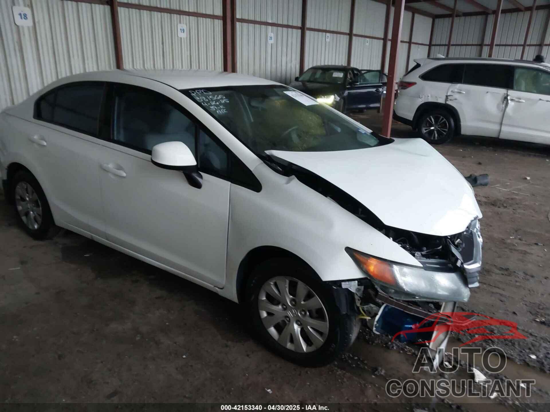 HONDA CIVIC 2012 - 2HGFB2F50CH598806