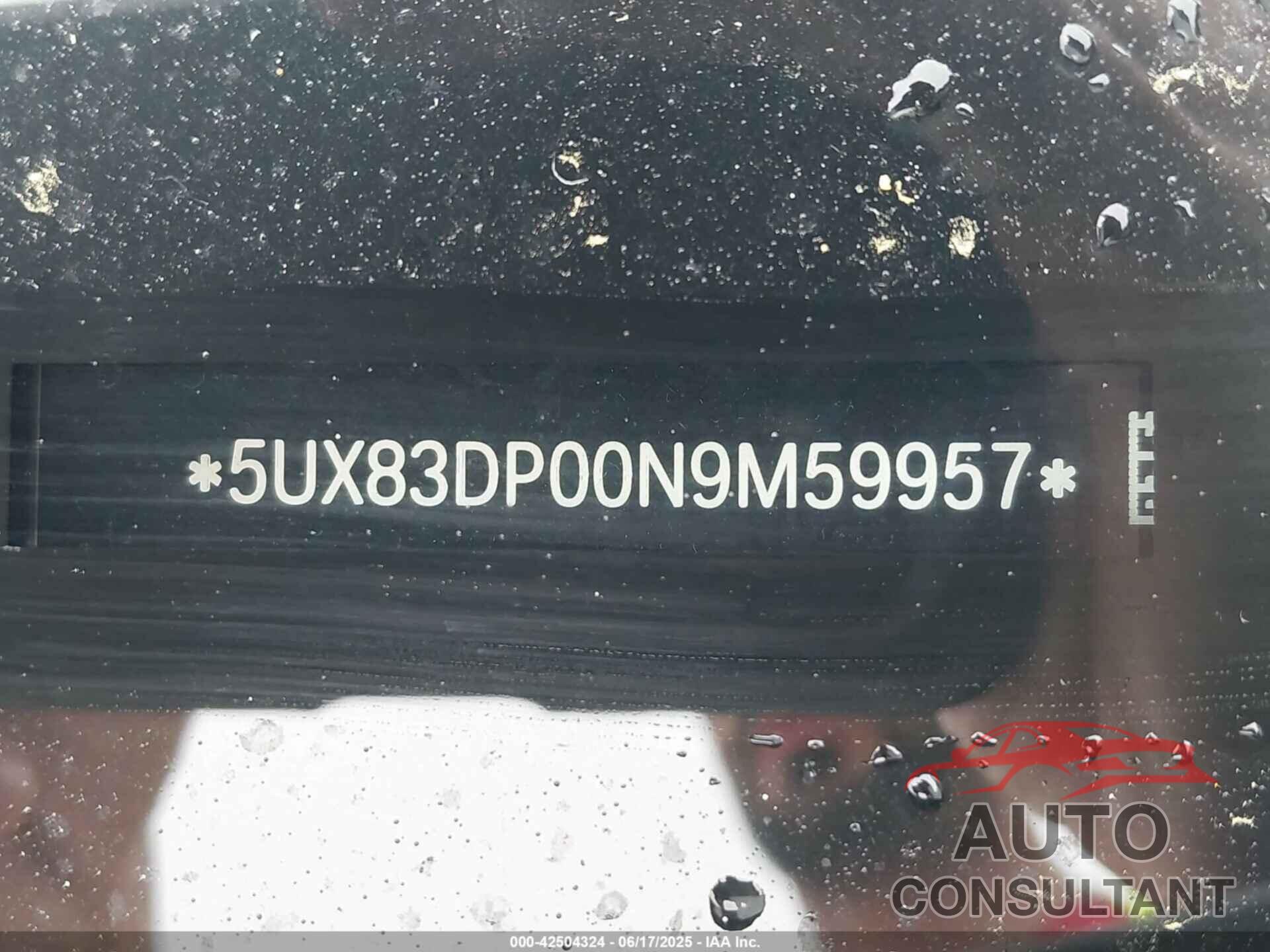 BMW X3 2022 - 5UX83DP00N9M59957