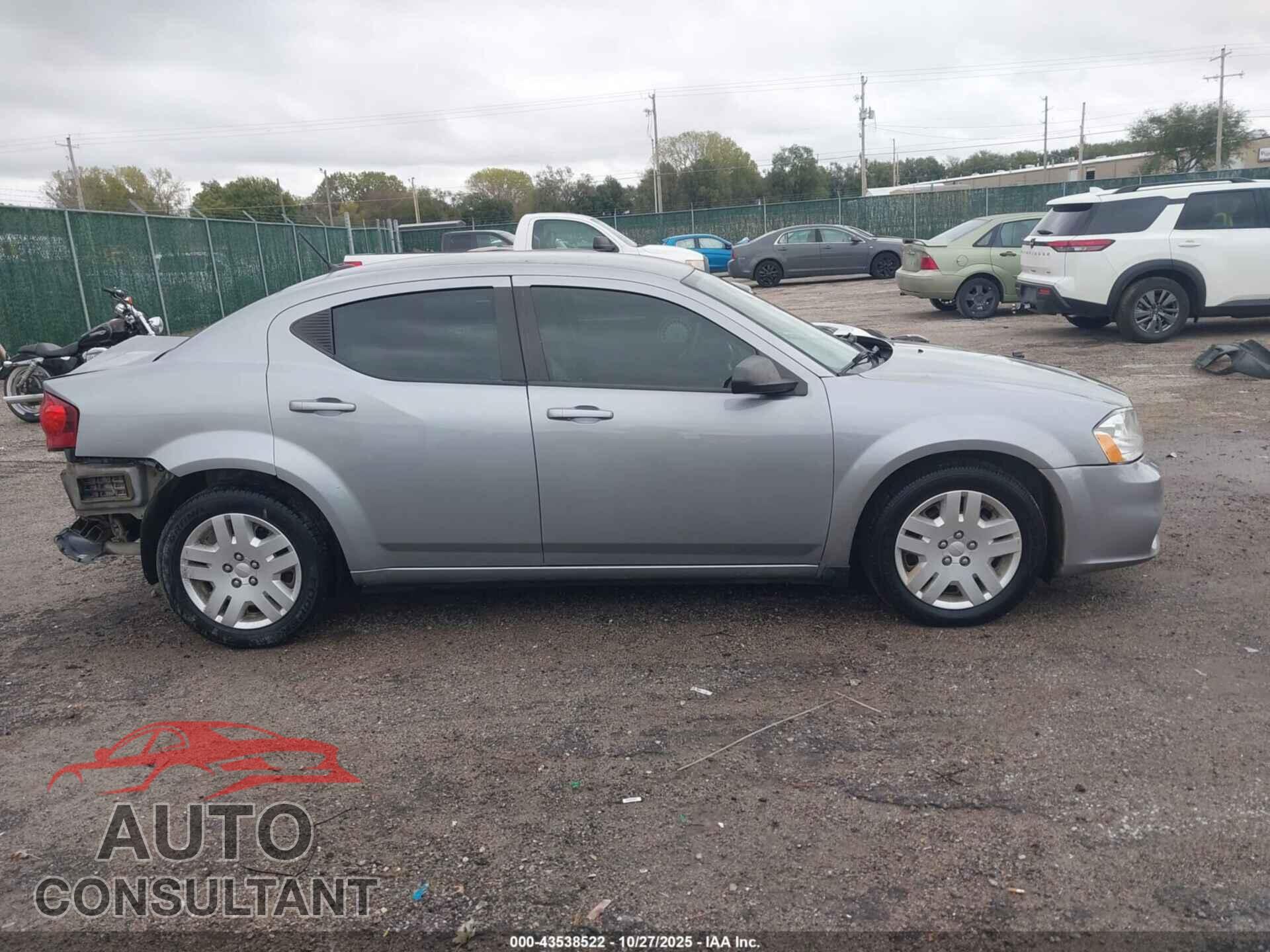 DODGE AVENGER 2013 - 1C3CDZAG4DN766764