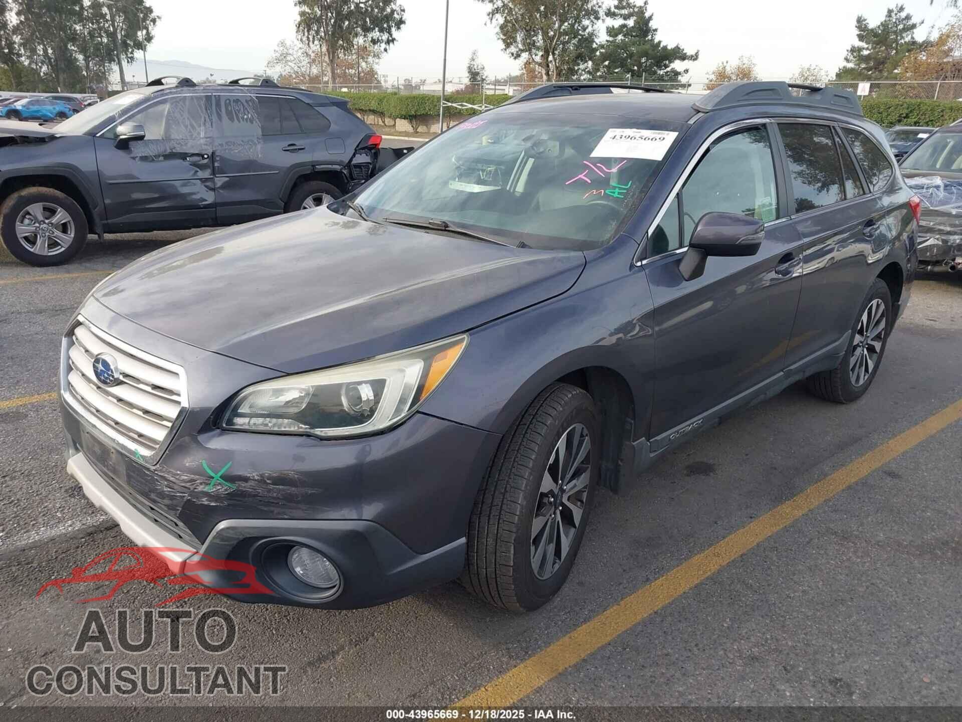 SUBARU OUTBACK 2015 - 4S4BSALC4F3309357