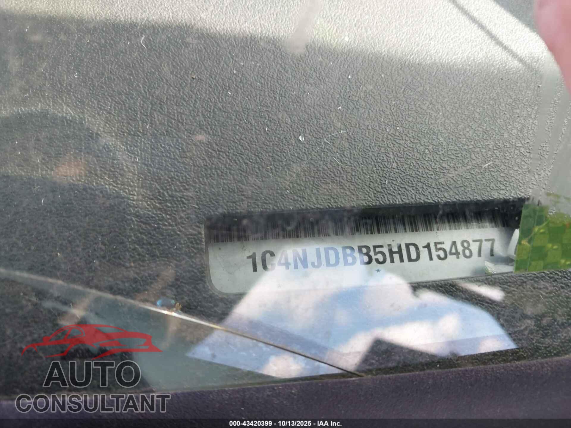 JEEP COMPASS 2017 - 1C4NJDBB5HD154877