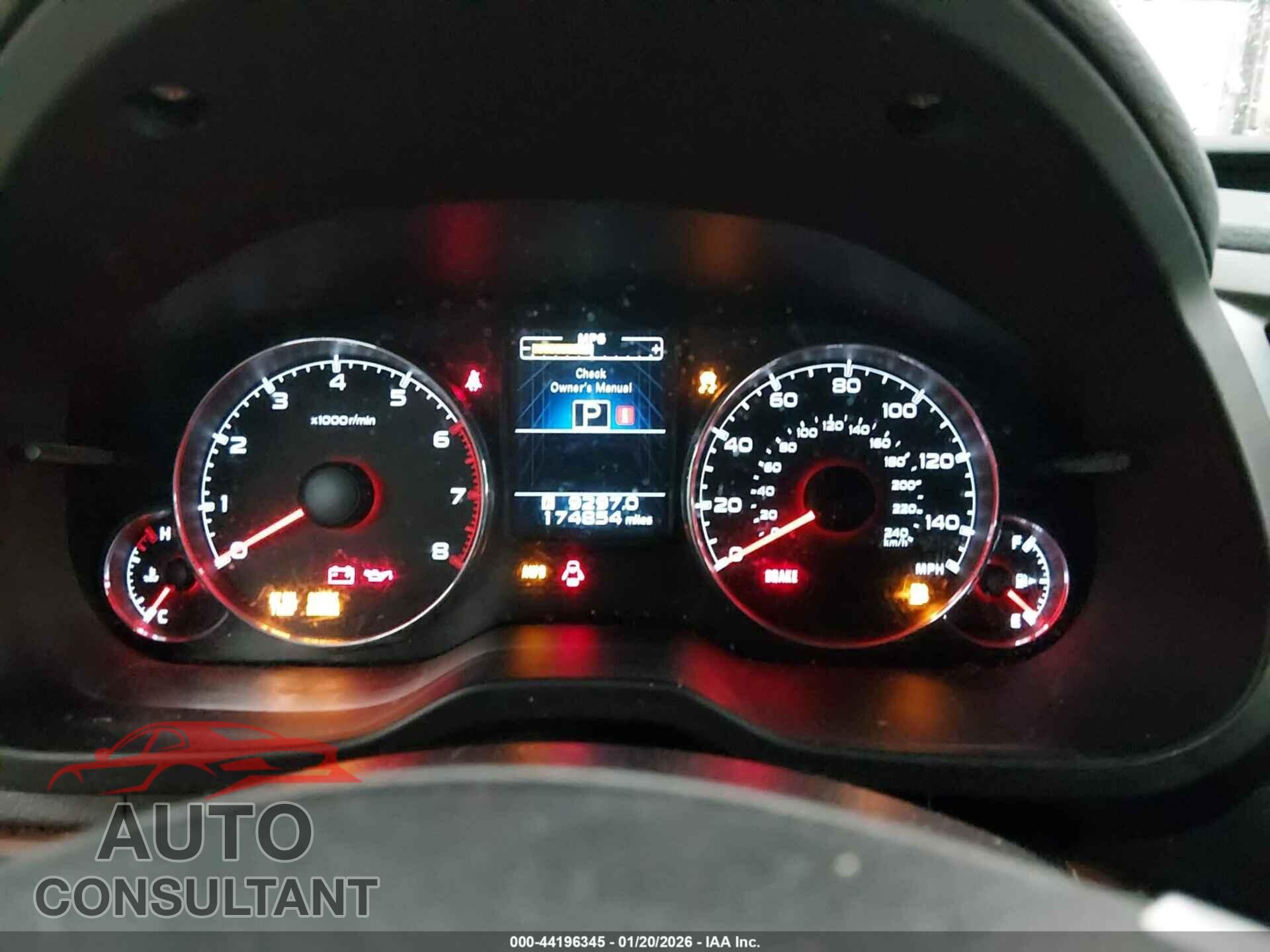 SUBARU OUTBACK 2013 - 4S4BRCKC6D3320558