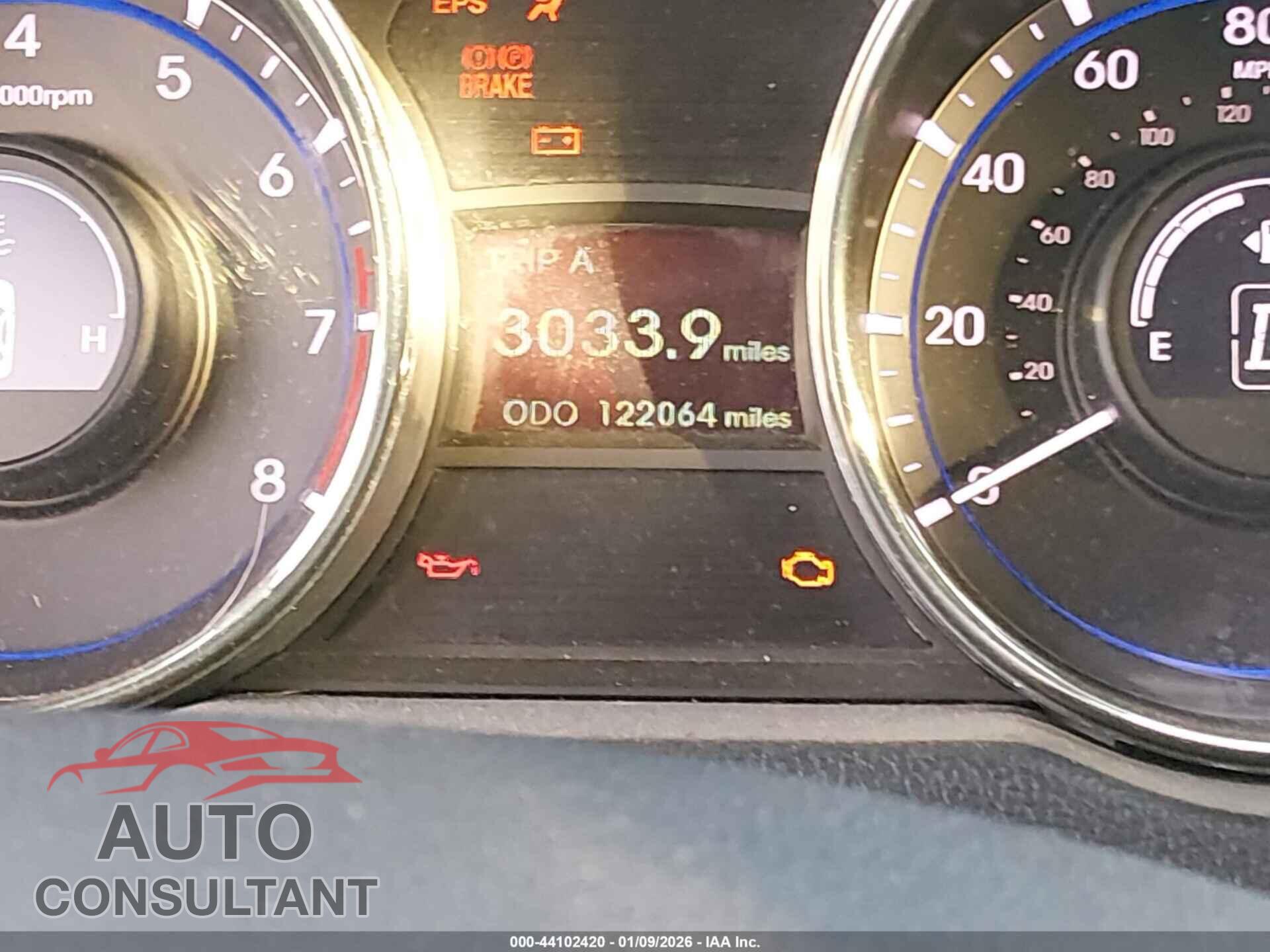 HYUNDAI SONATA 2012 - 5NPEB4AC8CH314647