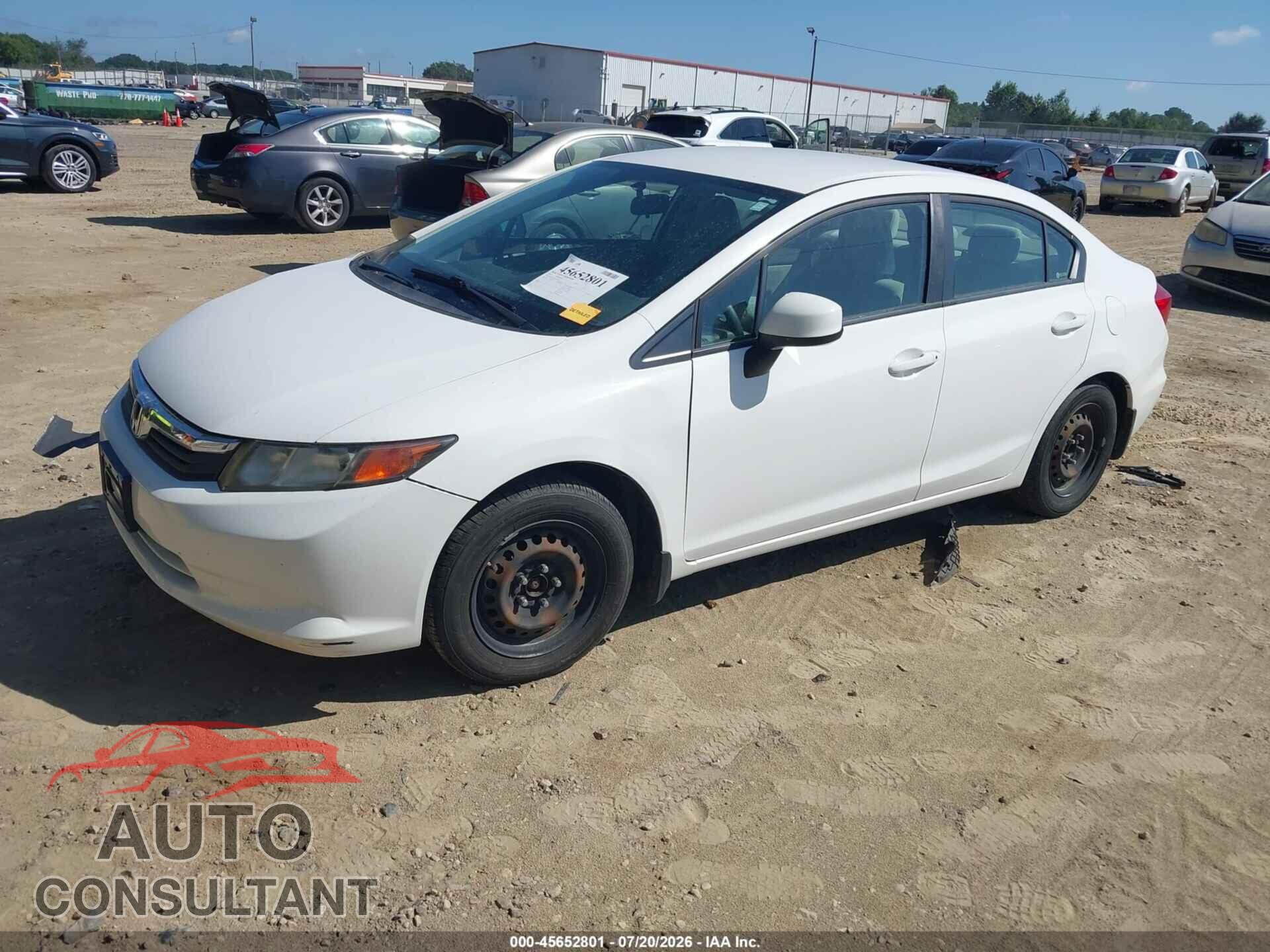 HONDA CIVIC 2012 - 19XFB2F53CE011685