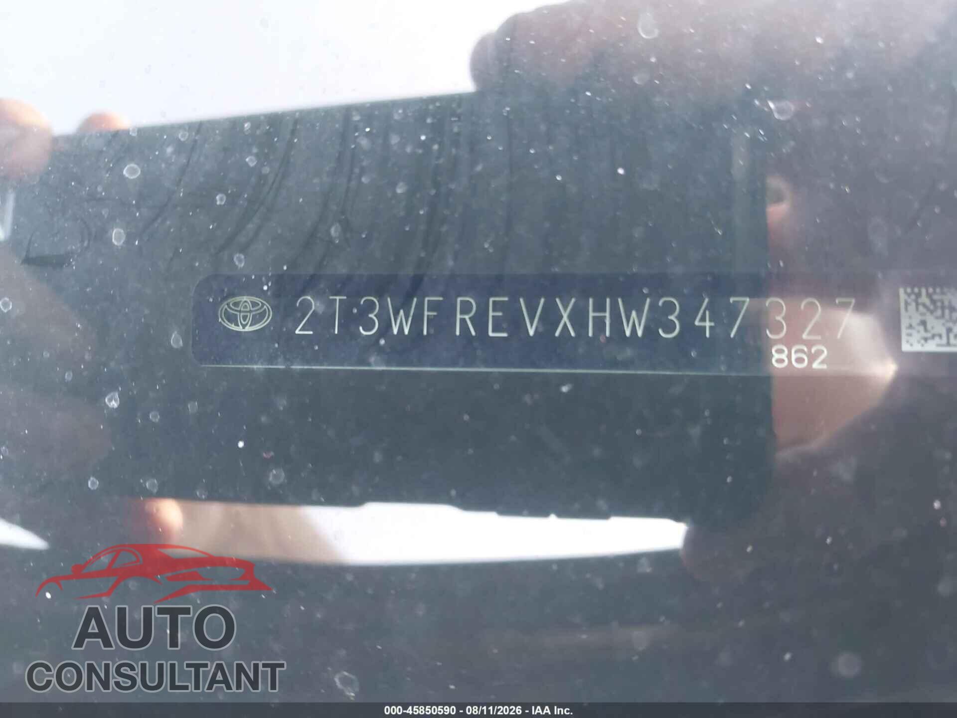TOYOTA RAV4 2017 - 2T3WFREVXHW347327