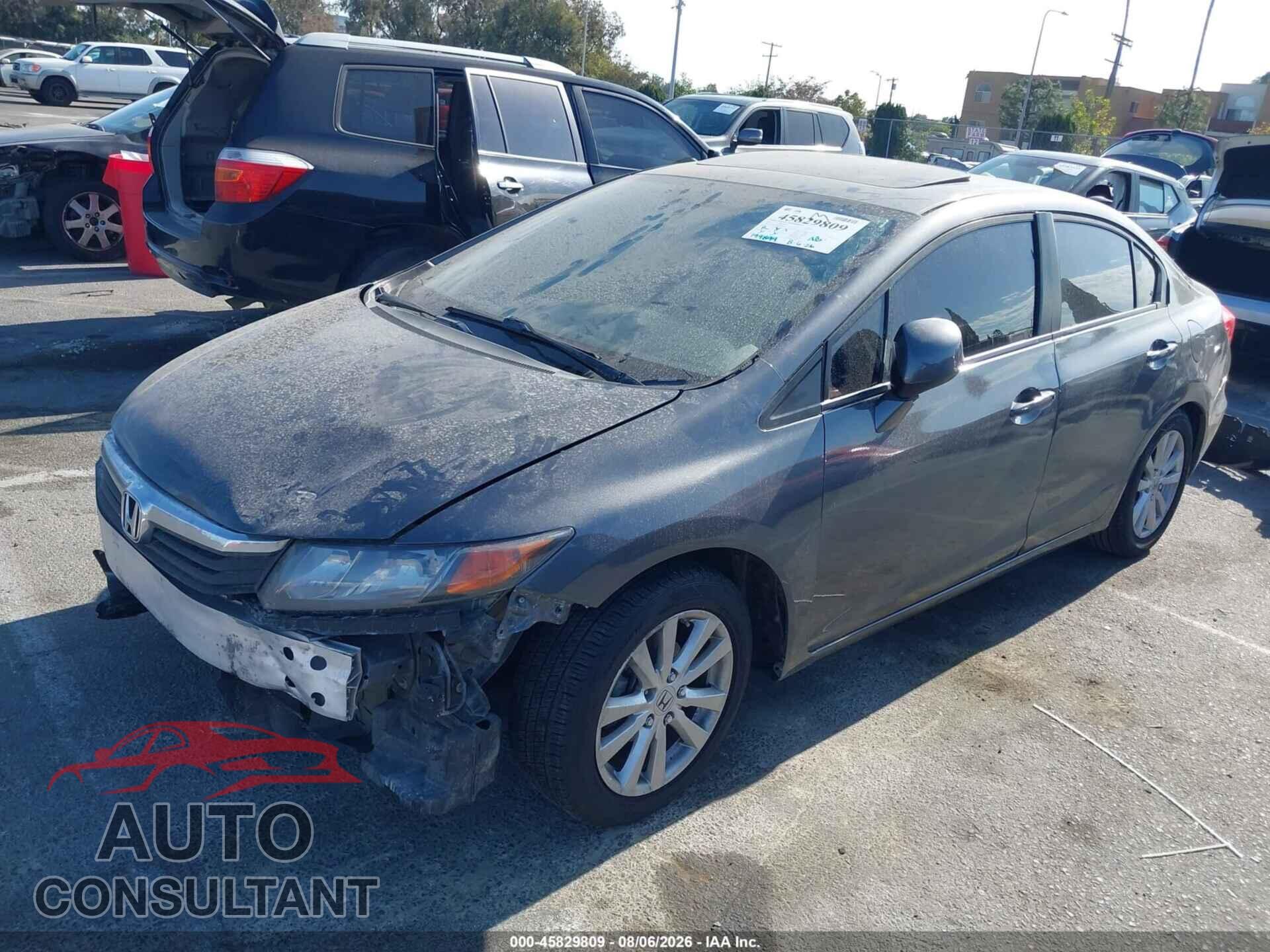 HONDA CIVIC 2012 - 19XFB2F96CE329366
