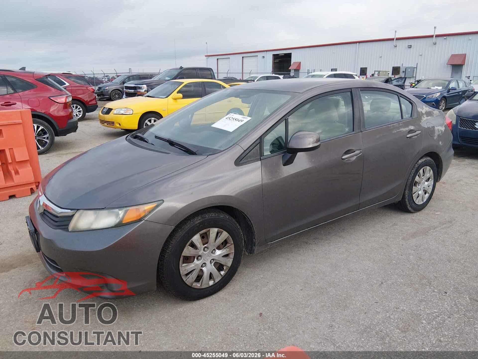 HONDA CIVIC 2012 - 19XFB2F54CE337298