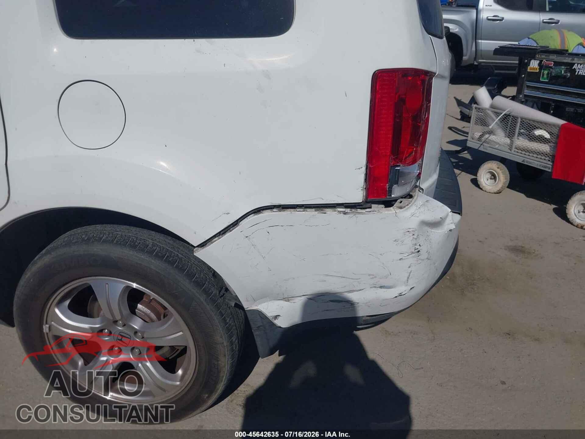 HONDA PILOT 2013 - 5FNYF3H46DB001459